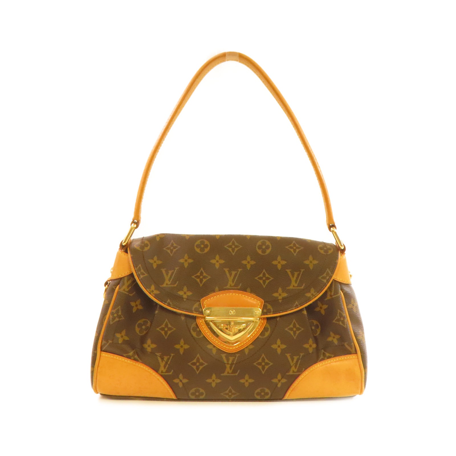 LOUIS VUITTON Monogram Beverly MM Shoulder Bag金扣肩背袋啡色
