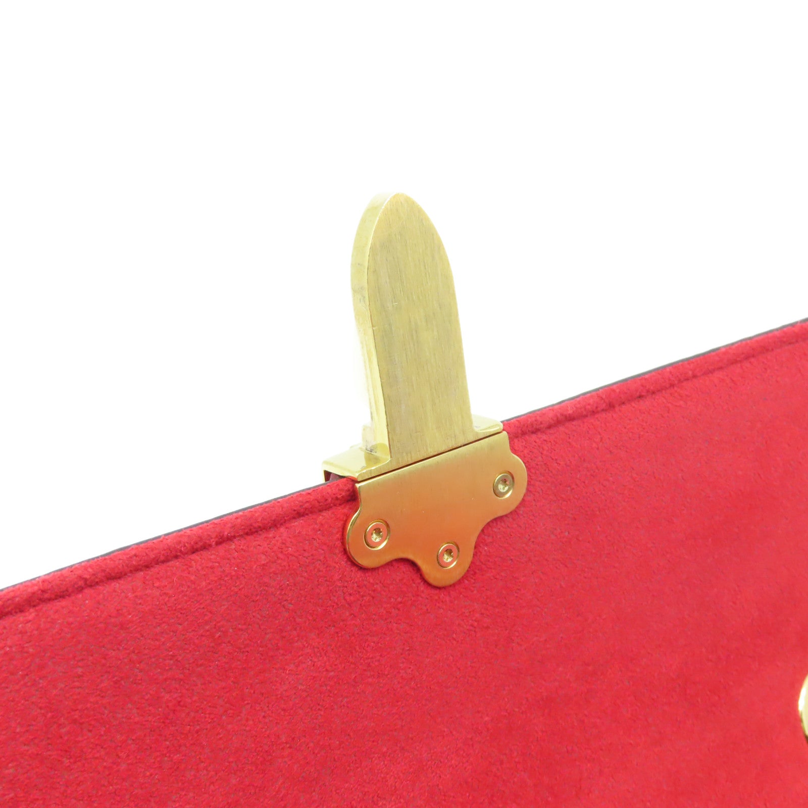 LOUIS VUITTON Monogram Victoire Chain Shoulder Bag金扣連帶肩背袋啡色/紅色