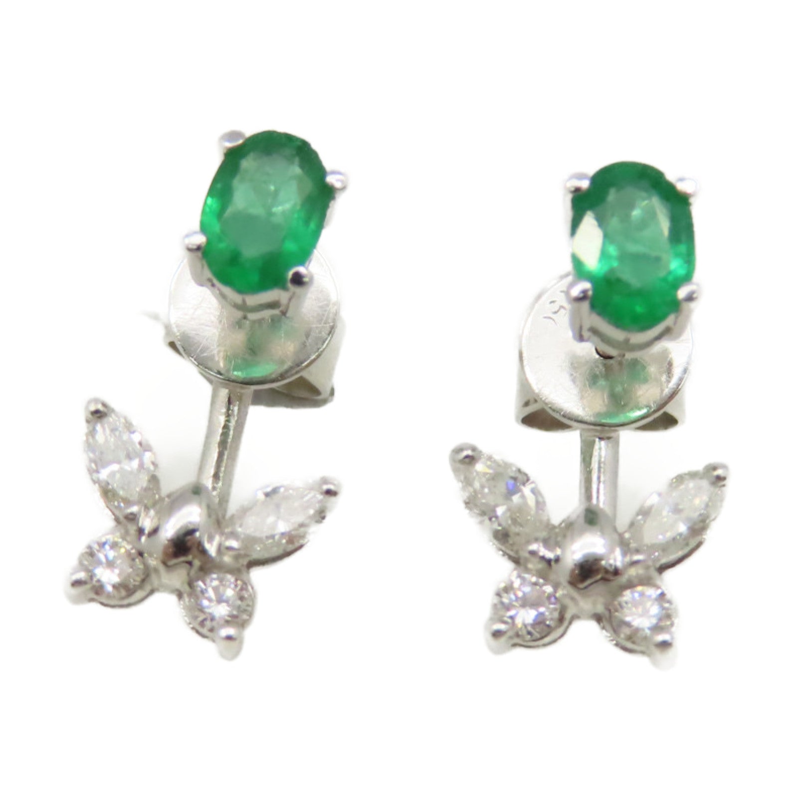 JEWELRY 【激減優惠】18K白金Emerald Earrings綠寶石耳環