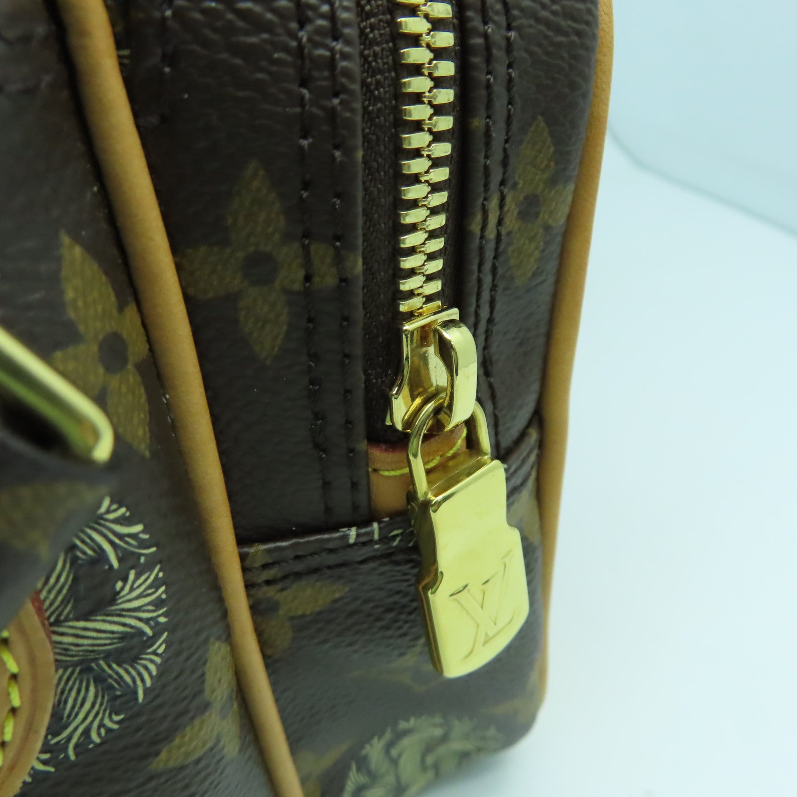 LOUIS VUITTON Monogram Christopher Nemeth Amazon金扣肩背袋棕色