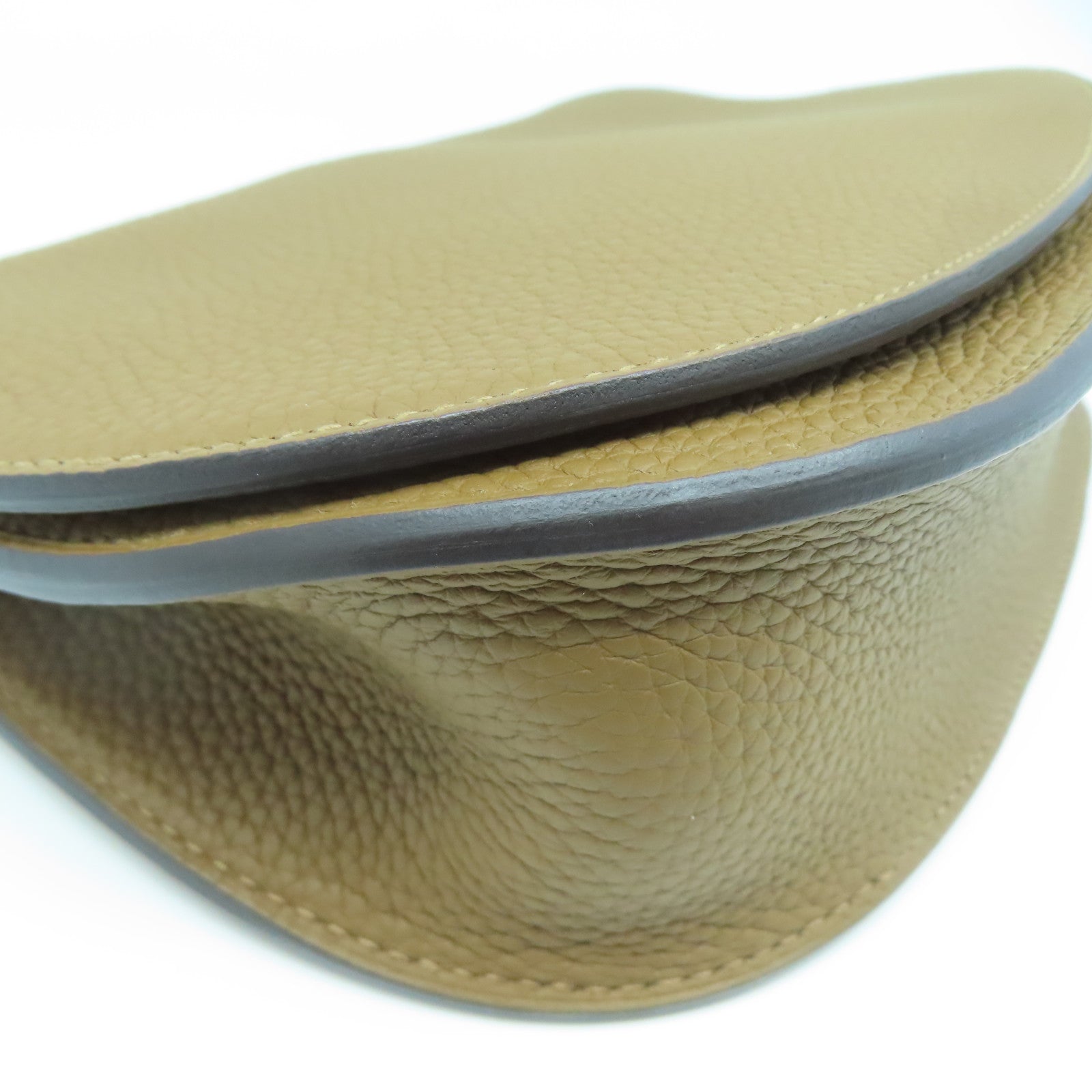 HERMES Taurillon Clemence皮革/Chevre Mysore皮革Sac Saut 25肩背袋啡色/黑色/白色