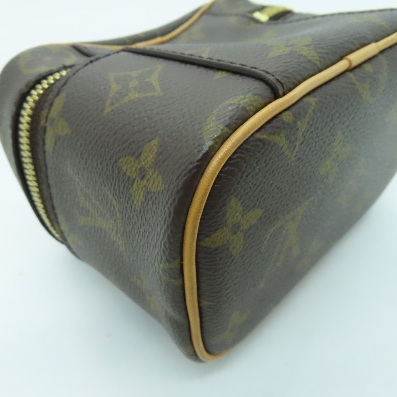 LOUIS VUITTON Monogram Nice Nano金扣化妝袋啡色