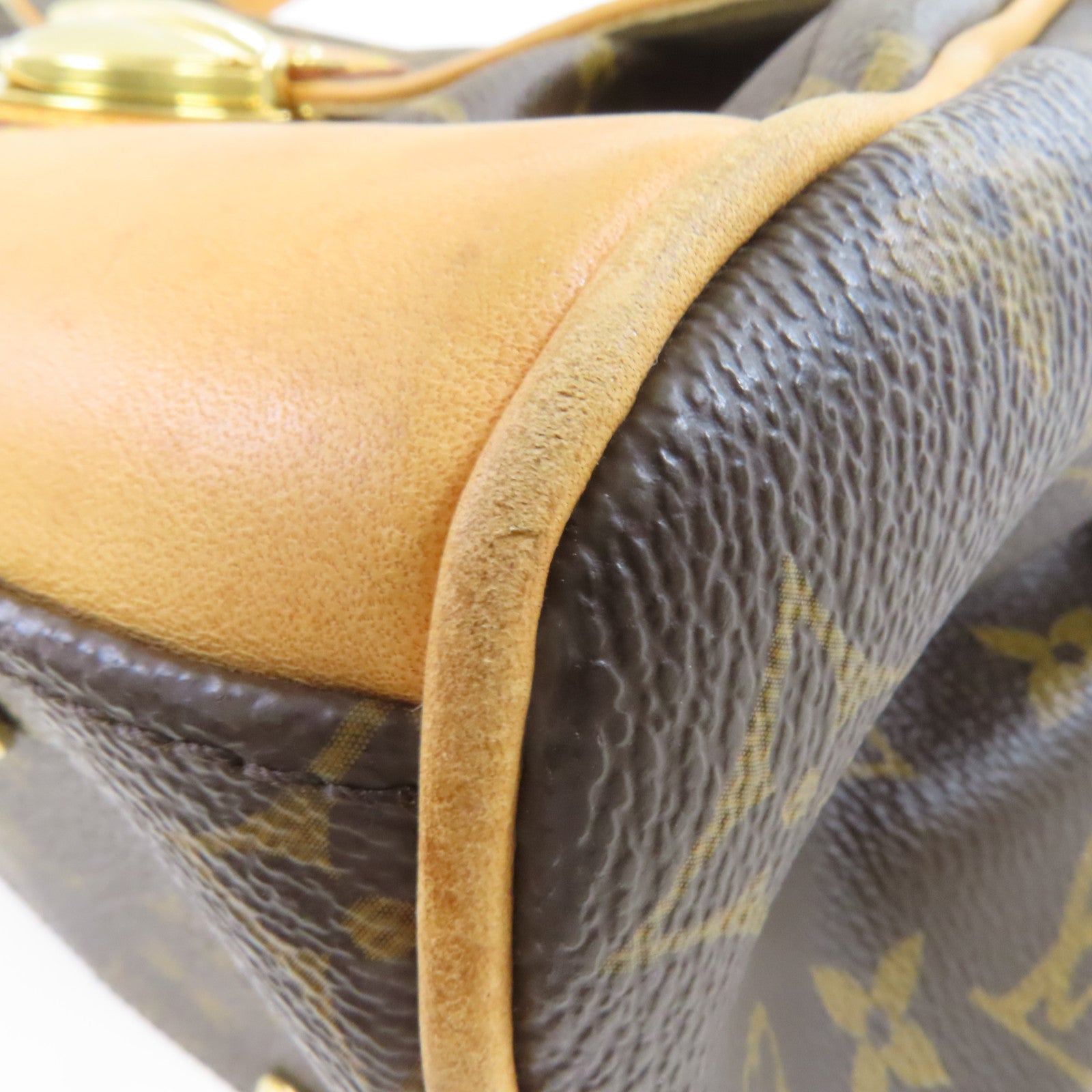 LOUIS VUITTON Monogram Beverly MM Shoulder Bag金扣肩背袋啡色