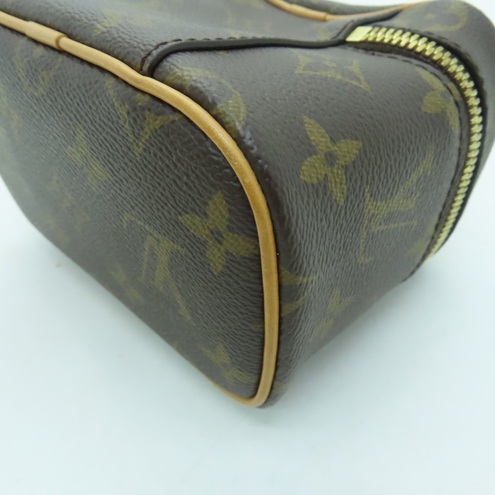 LOUIS VUITTON Monogram Nice Nano金扣化妝袋啡色