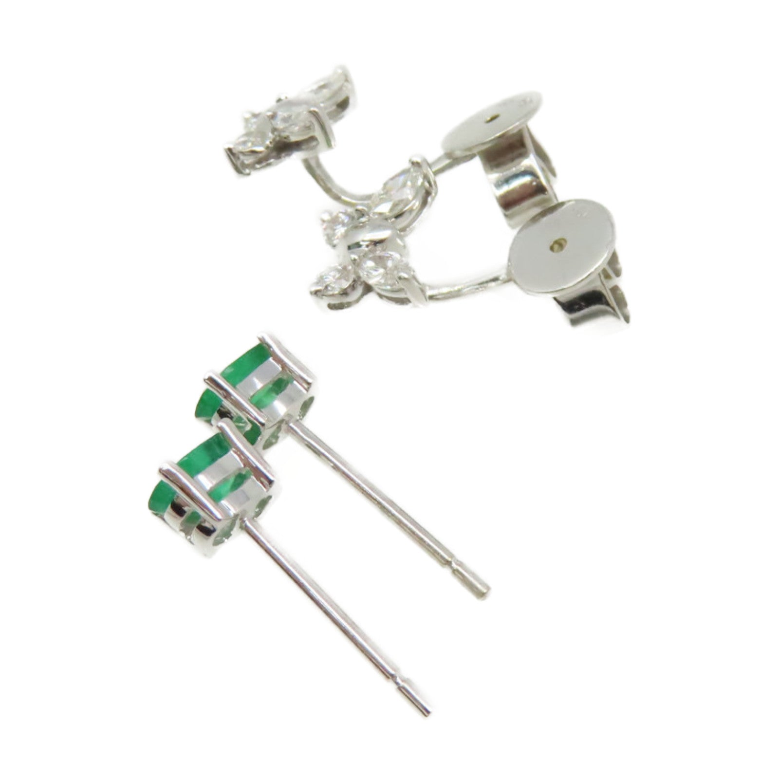 JEWELRY 【激減優惠】18K白金Emerald Earrings綠寶石耳環