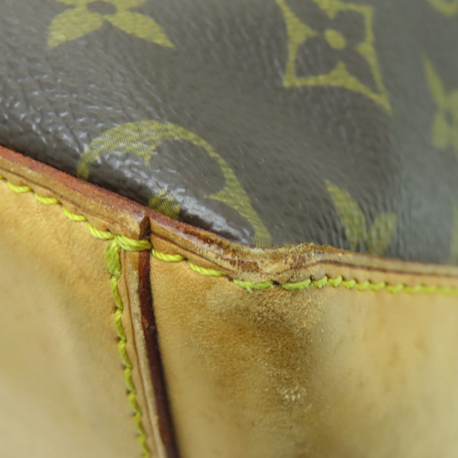 LOUIS VUITTON Monogram Cabas Mezzo金扣手挽袋棕色