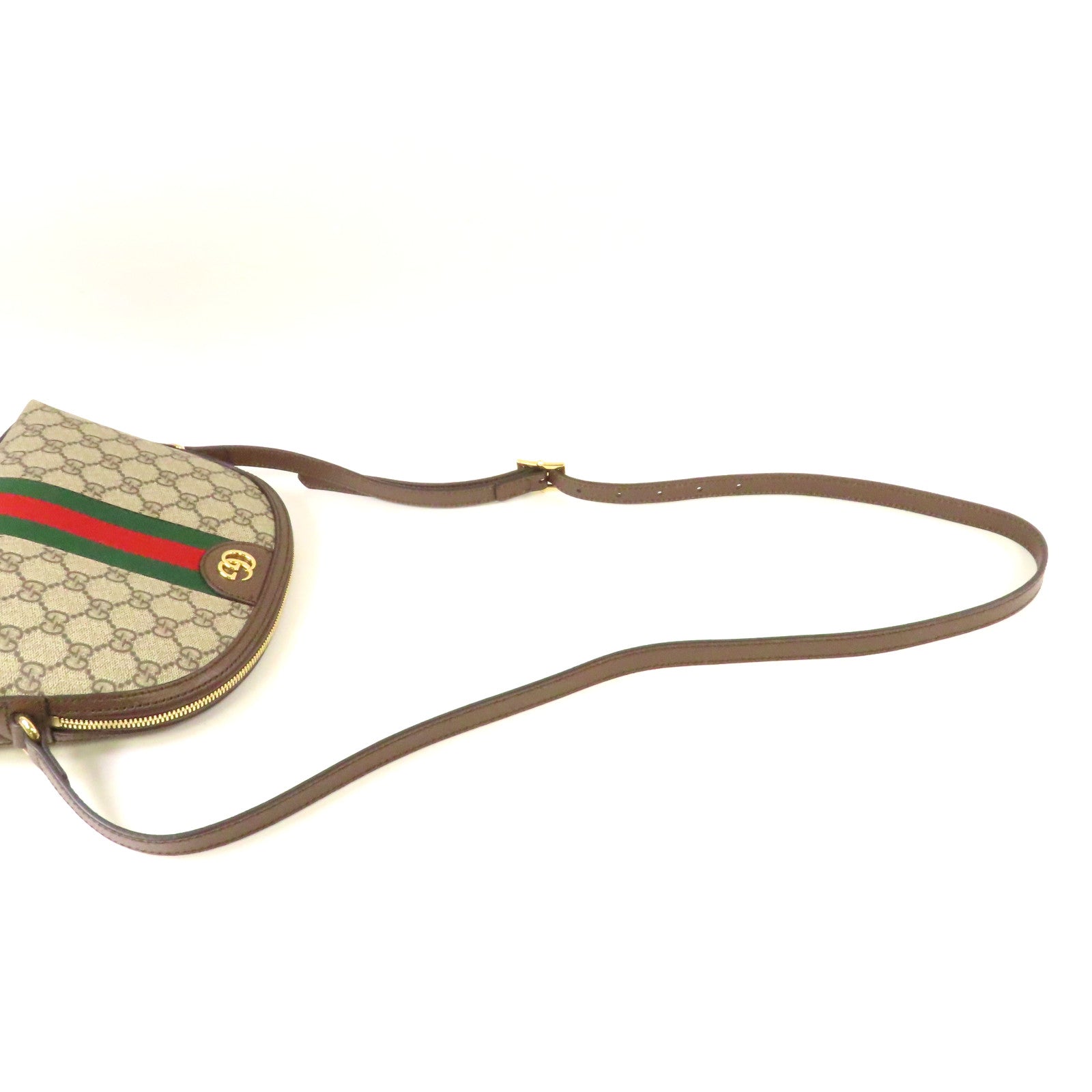 GUCCI 塗層帆布Ophidia GG金扣肩背袋啡色
