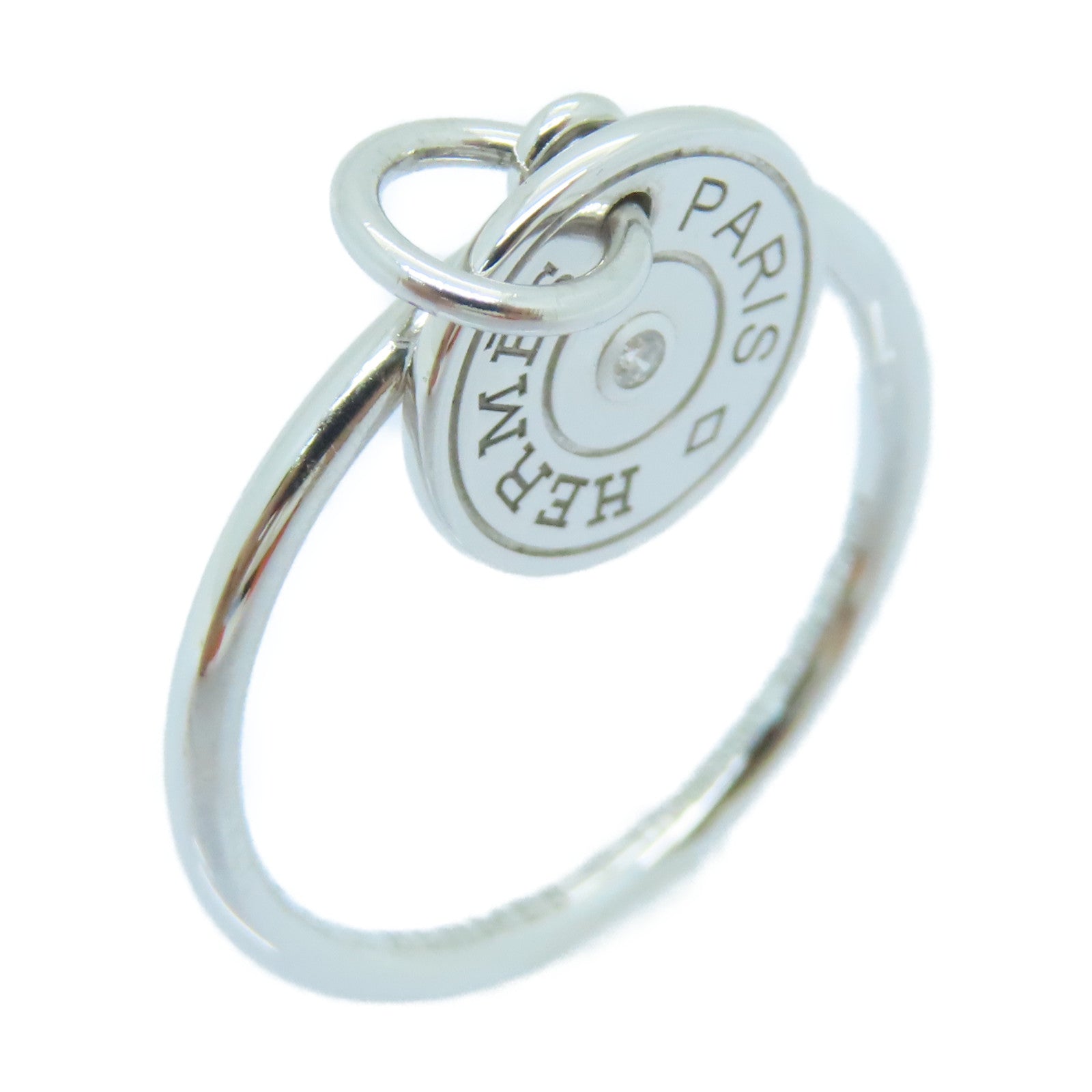 HERMES 18K白金1 Diamond Ring戒指US#6Hermes#52
