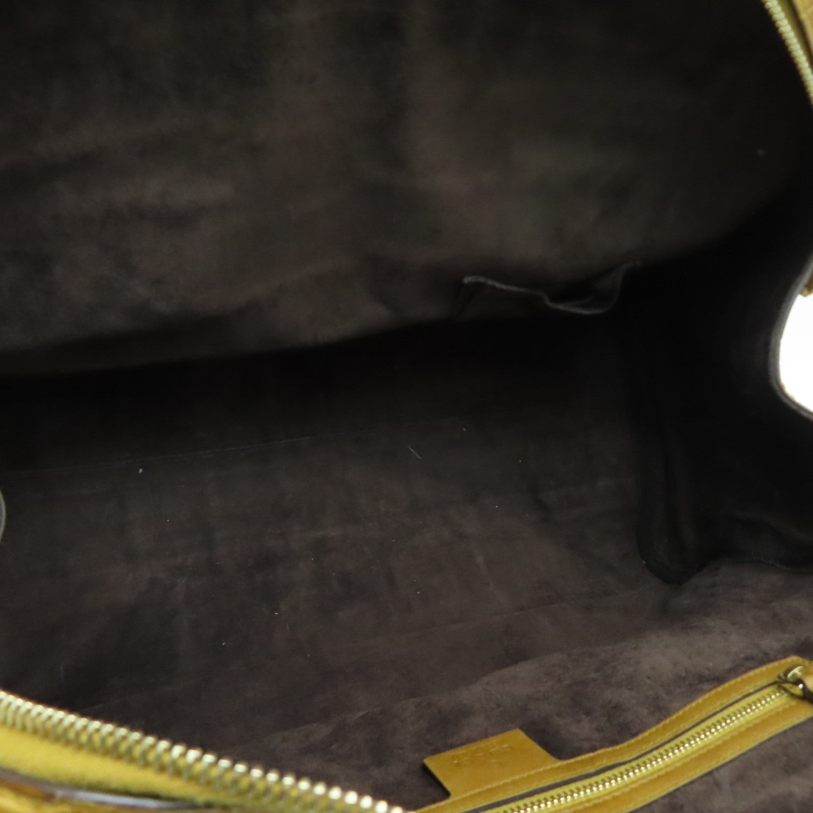 GUCCI [Sharp Discount] Crocodile Leather Handbag Brown Brown
