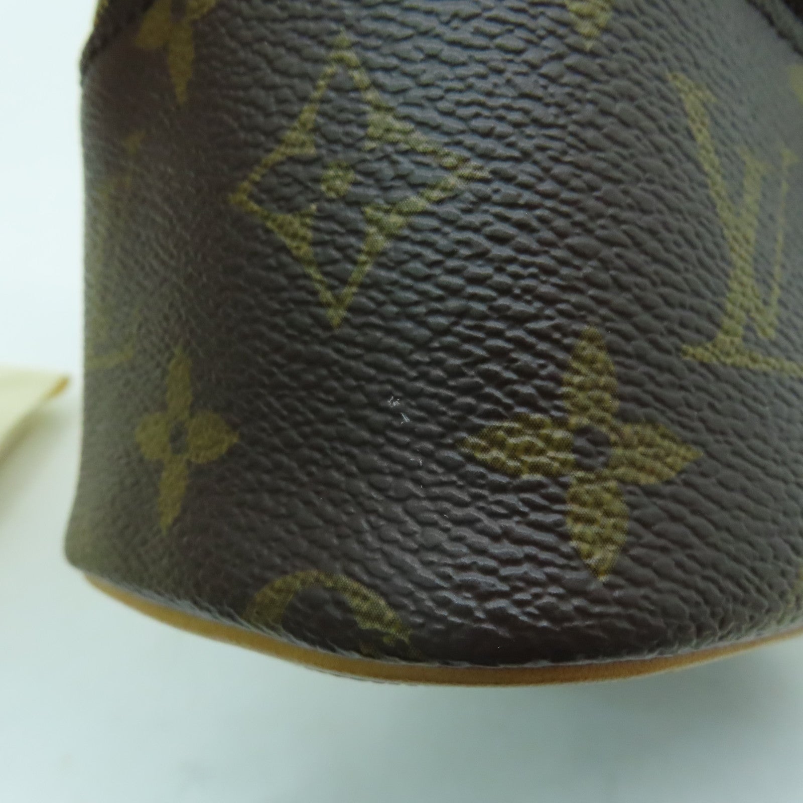 LOUIS VUITTON Monogram Nice Nano金扣化妝袋啡色