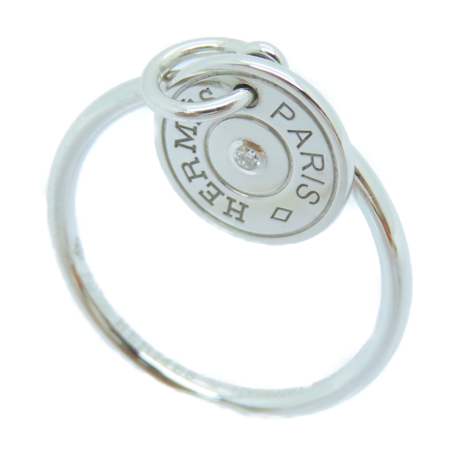 HERMES 18K白金1 Diamond Ring戒指US#6Hermes#52