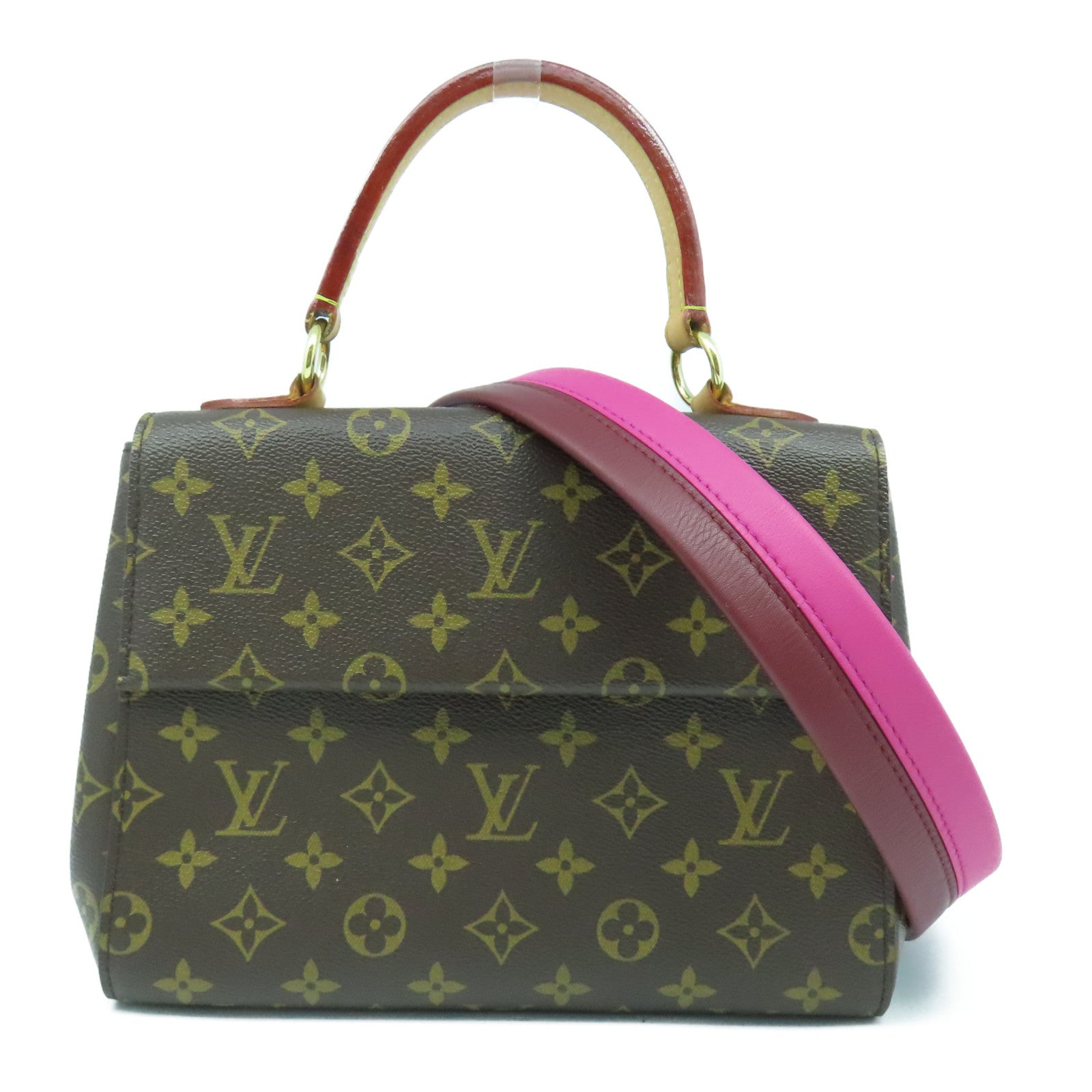 LOUIS VUITTON Monogram Cluny BB金扣手挽肩背兩用袋啡色