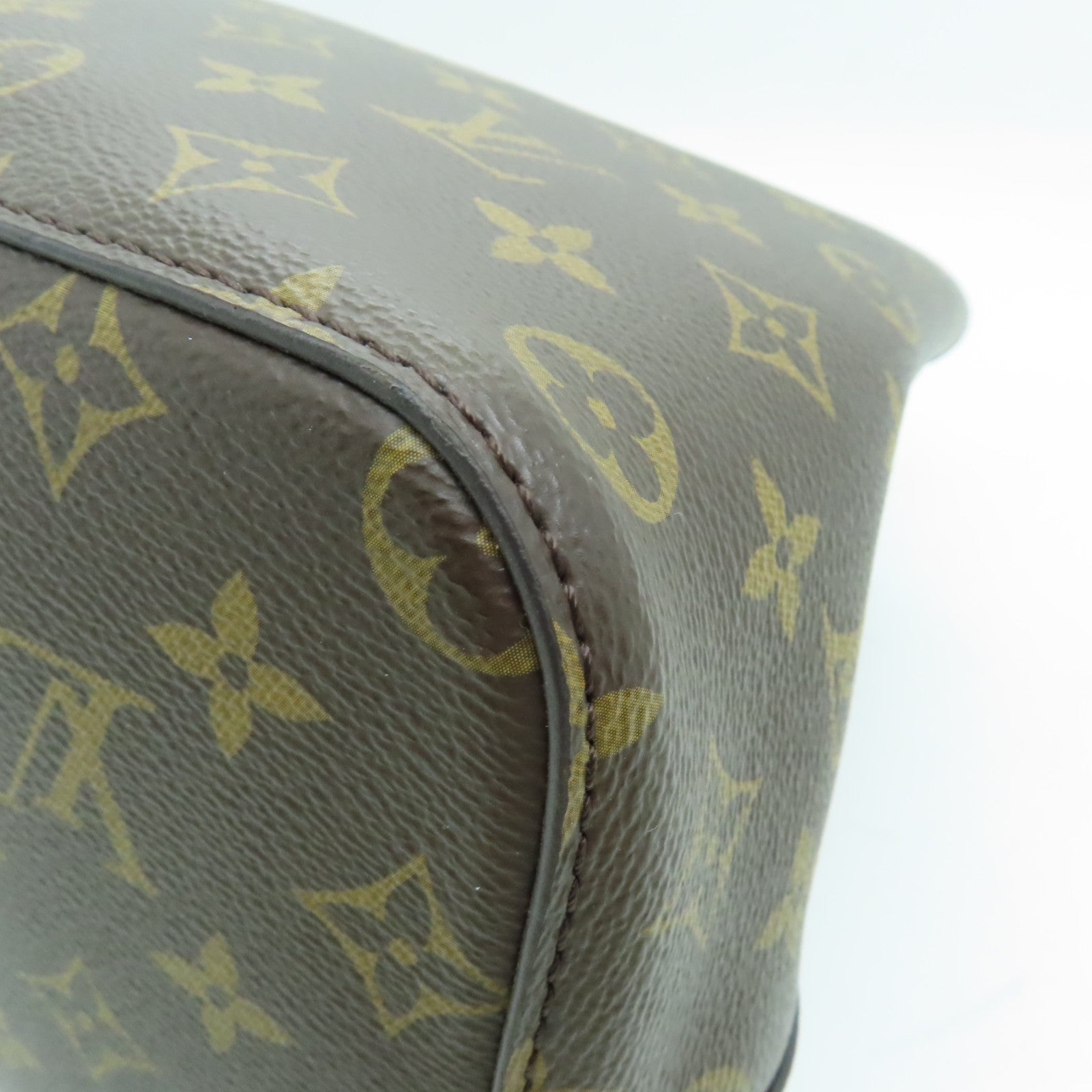 LOUIS VUITTON Monogram Neo Noe MM金扣肩背袋啡色/紅色