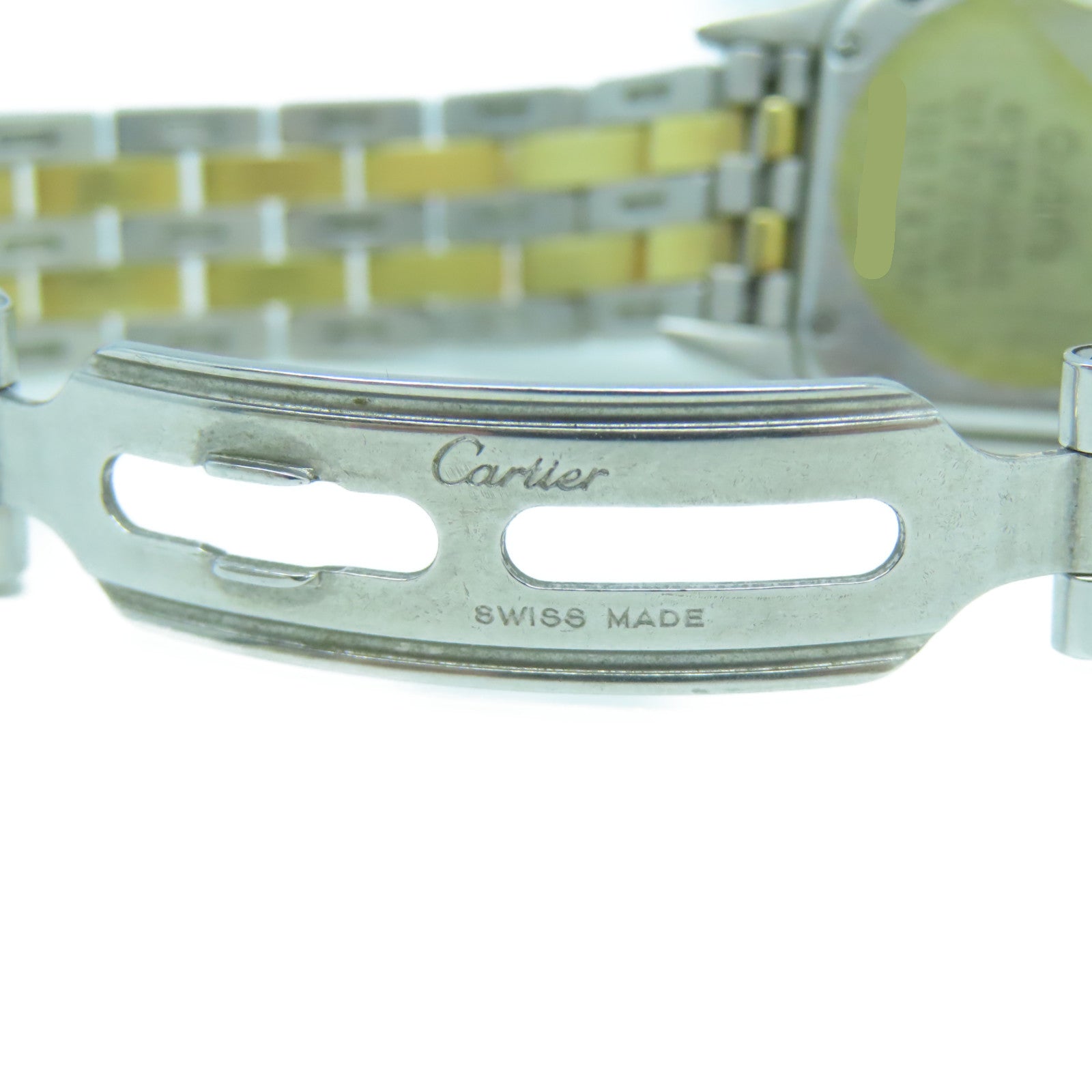 CARTIER 18K黃金/不鏽鋼Panthere de Cartier手錶米色#13.5cm