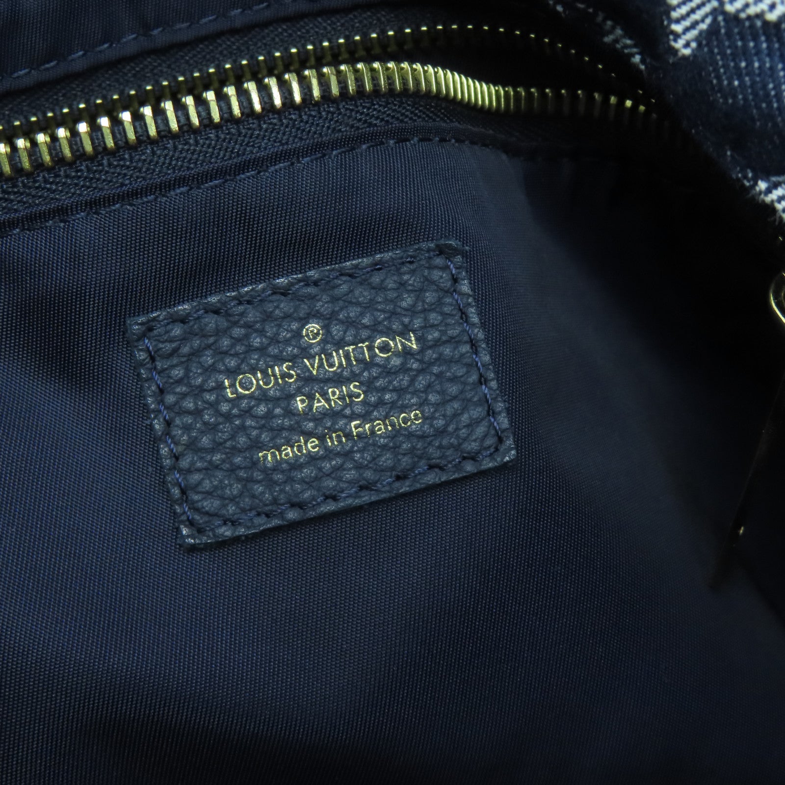 LOUIS VUITTON Monogram Denim Noefle MM金扣手挽肩背兩用袋藍色