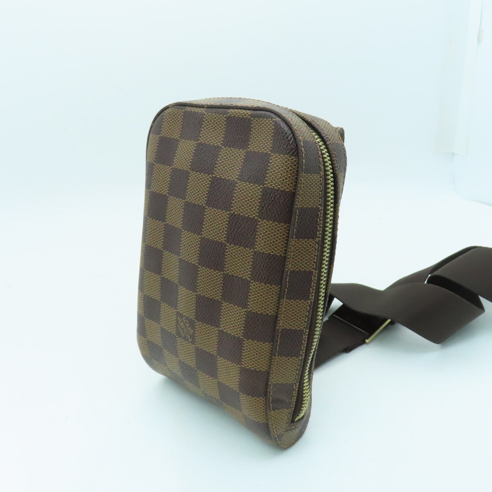 LOUIS VUITTON Damier Geronimos金扣腰包啡色