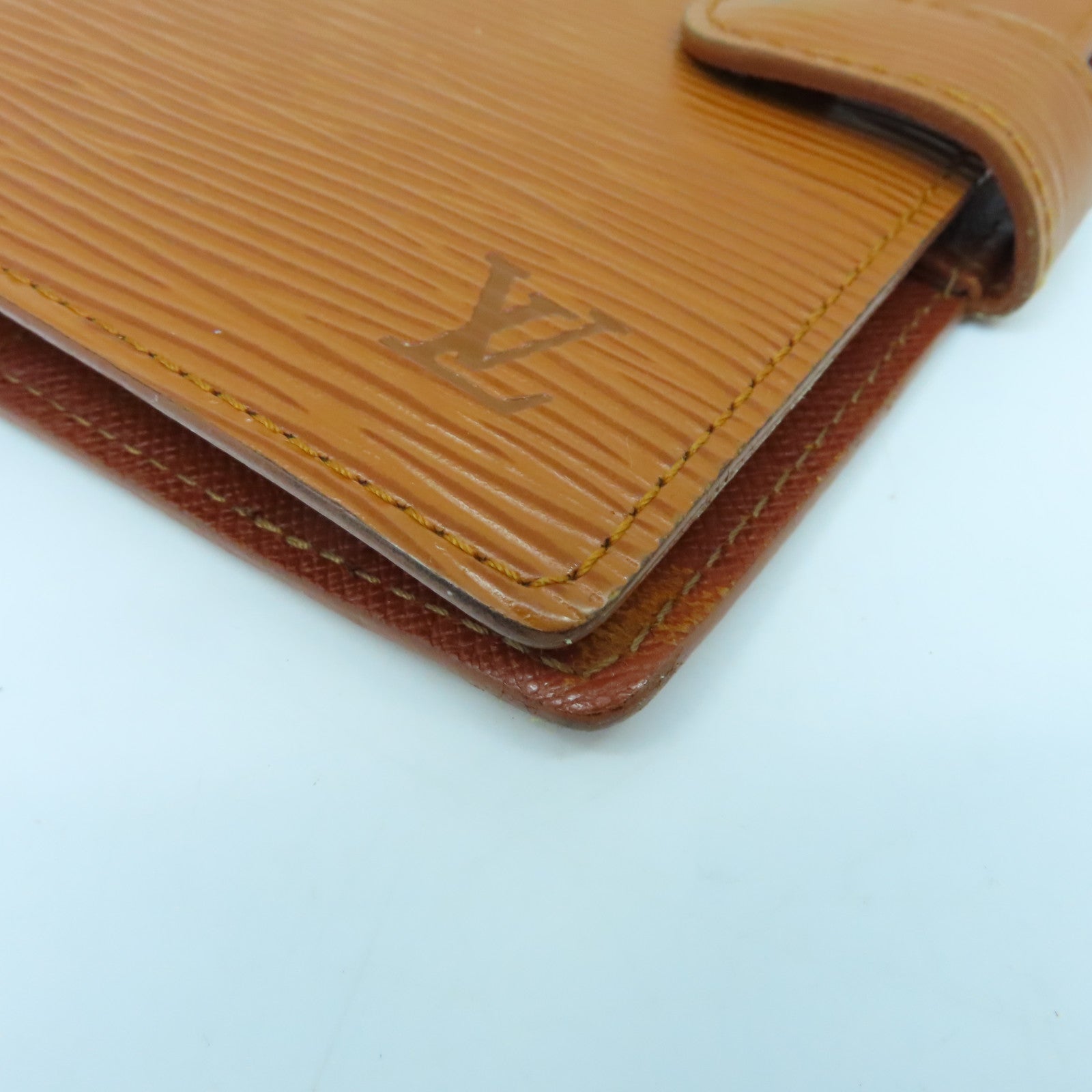 LOUIS VUITTON Epi Agenda PM金扣記事簿套啡色