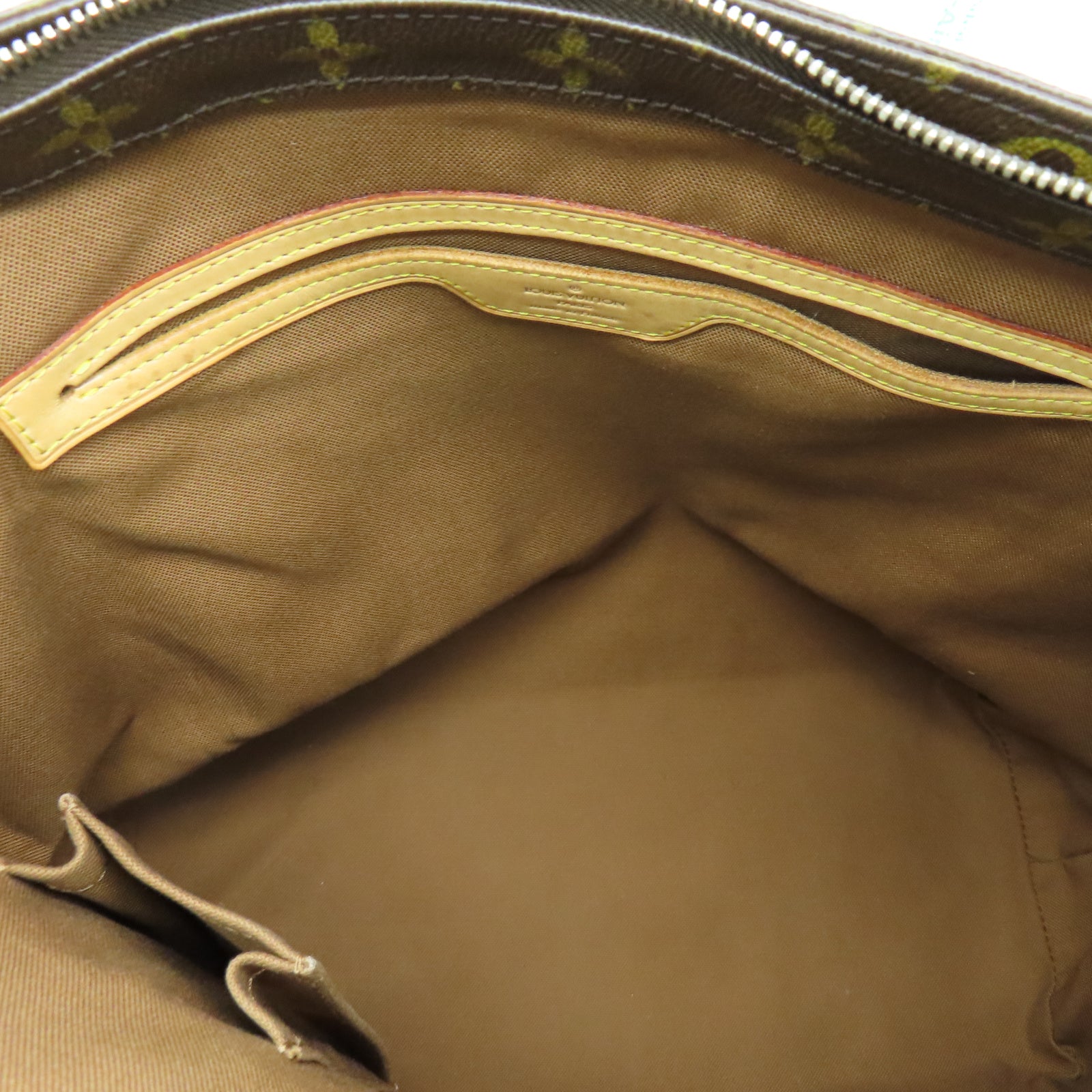 LOUIS VUITTON Monogram Cabas Mezzo金扣手挽袋棕色