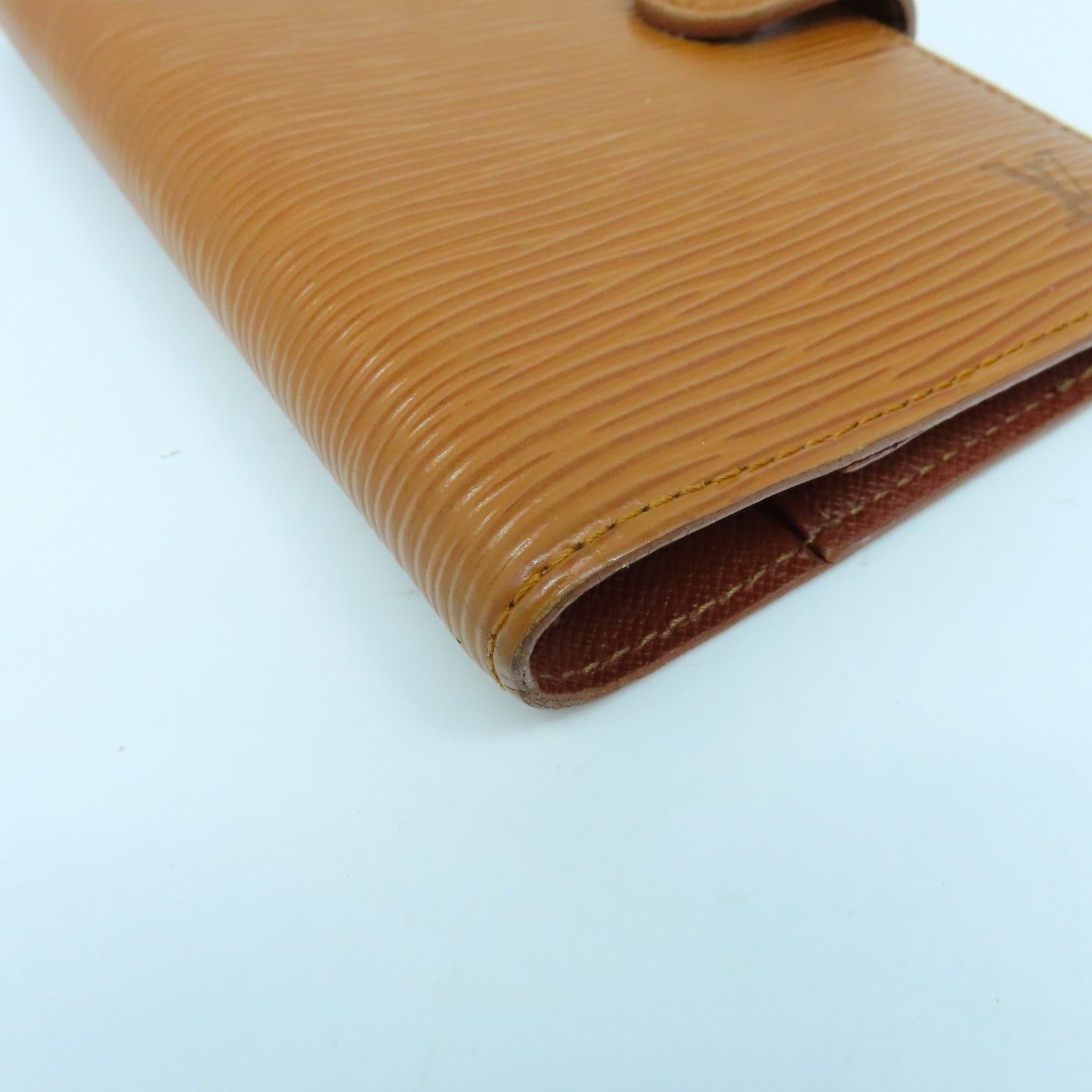 LOUIS VUITTON Epi Agenda PM金扣記事簿套啡色