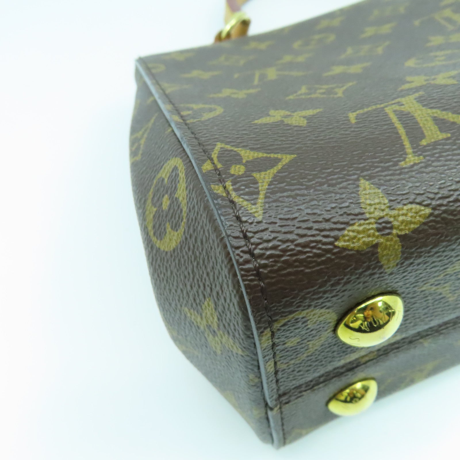 LOUIS VUITTON Monogram Cluny BB金扣手挽肩背兩用袋啡色