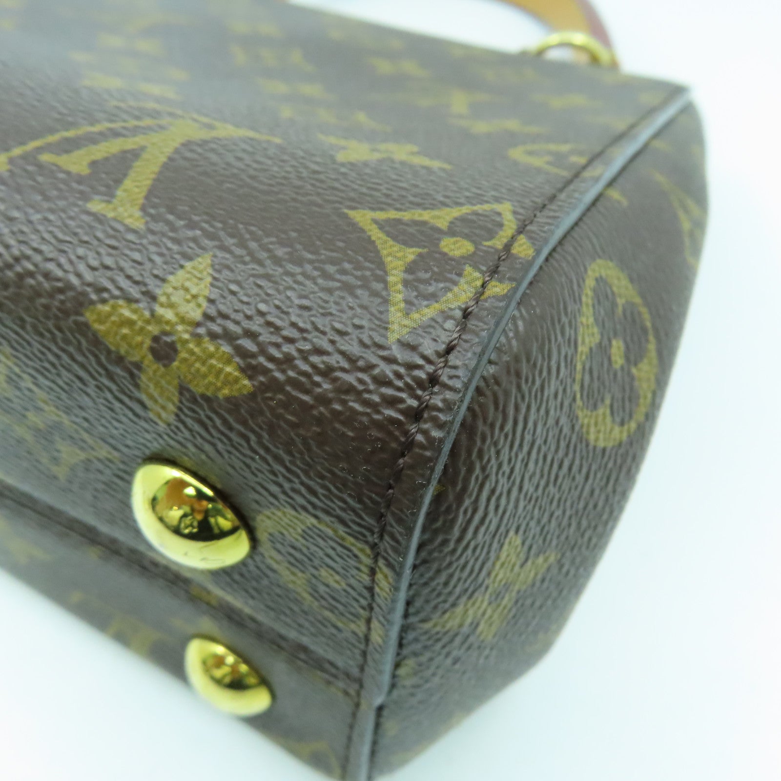 LOUIS VUITTON Monogram Cluny BB金扣手挽肩背兩用袋啡色