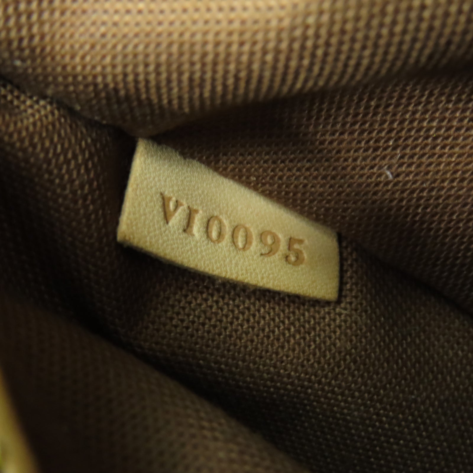 LOUIS VUITTON Monogram Cabas Mezzo金扣手挽袋棕色