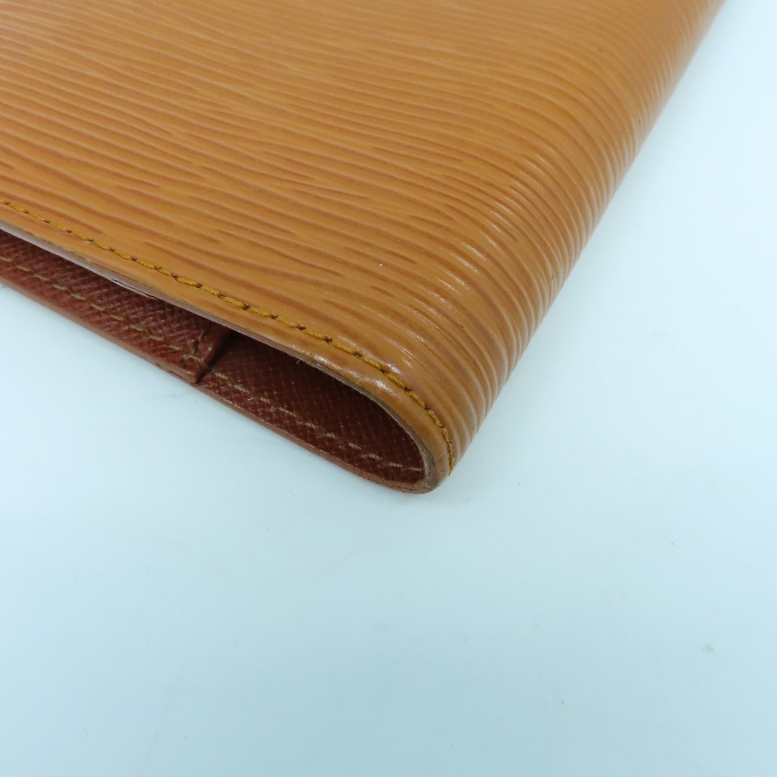 LOUIS VUITTON Epi Agenda PM金扣記事簿套啡色