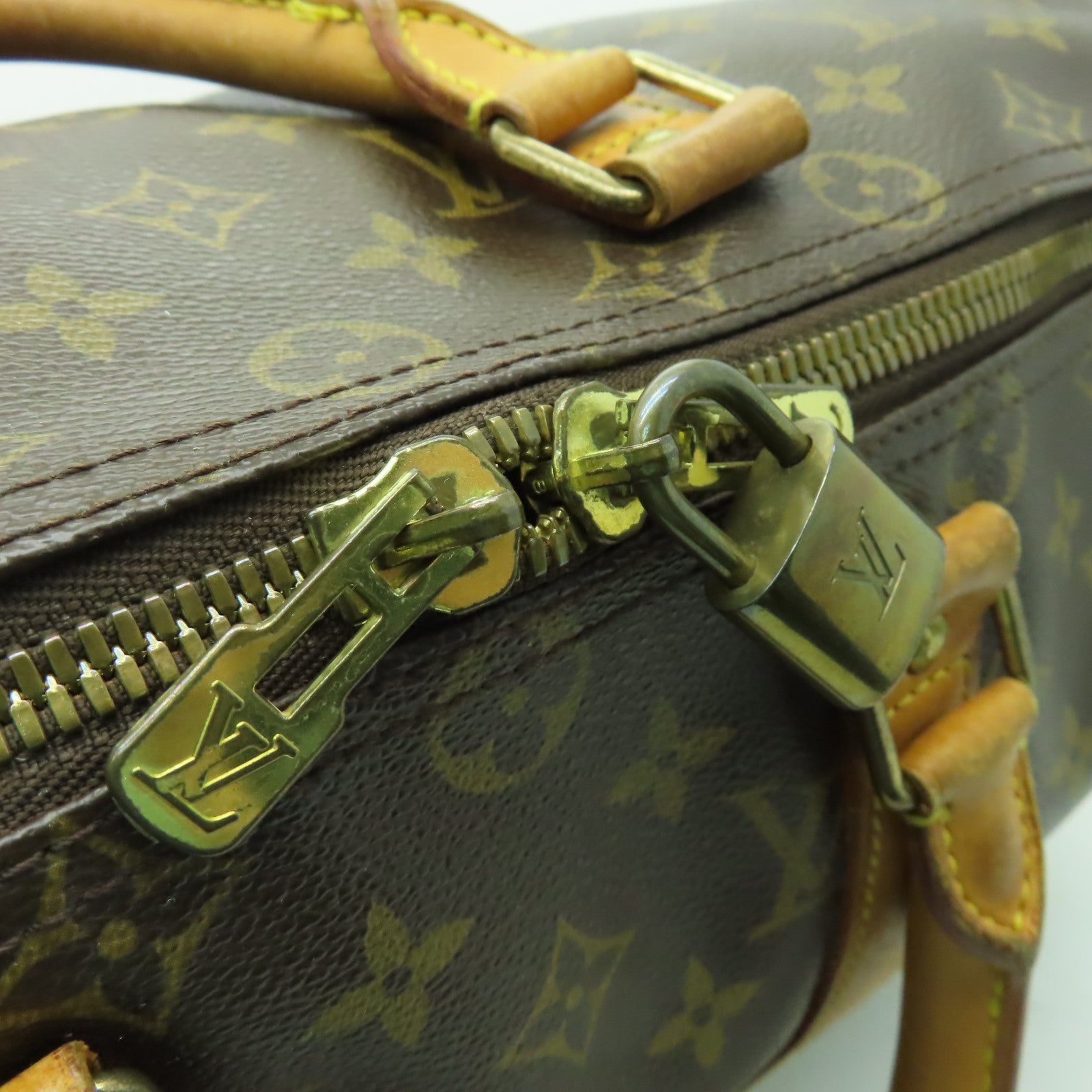LOUIS VUITTON 【激減優惠】Monogram Keepall 45 Bandouliere金扣波士頓包棕色