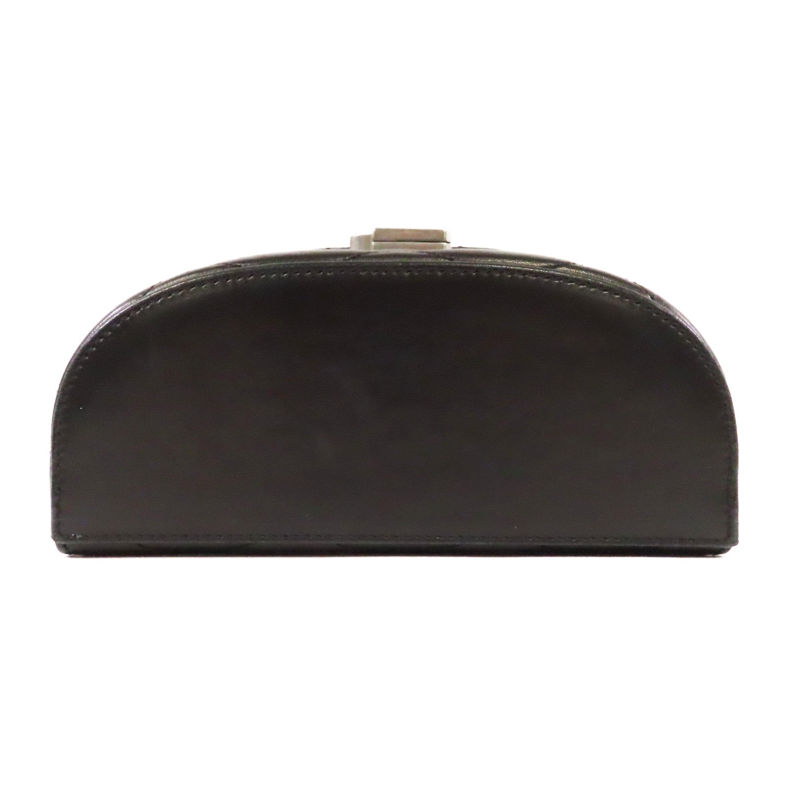 SAINT LAURENT 羊皮皮革Shoulder Bag銀扣肩背袋黑色