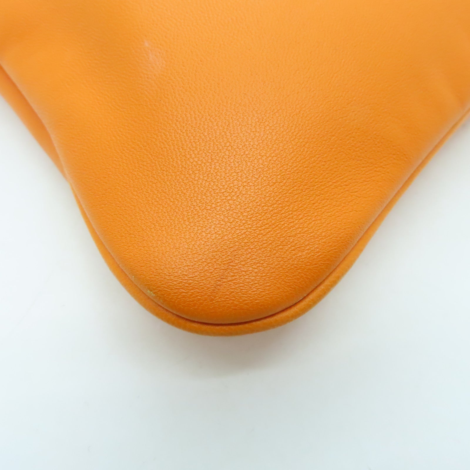 HERMES Swift Leather Aline Silver Buckle Shoulder Bag Orange