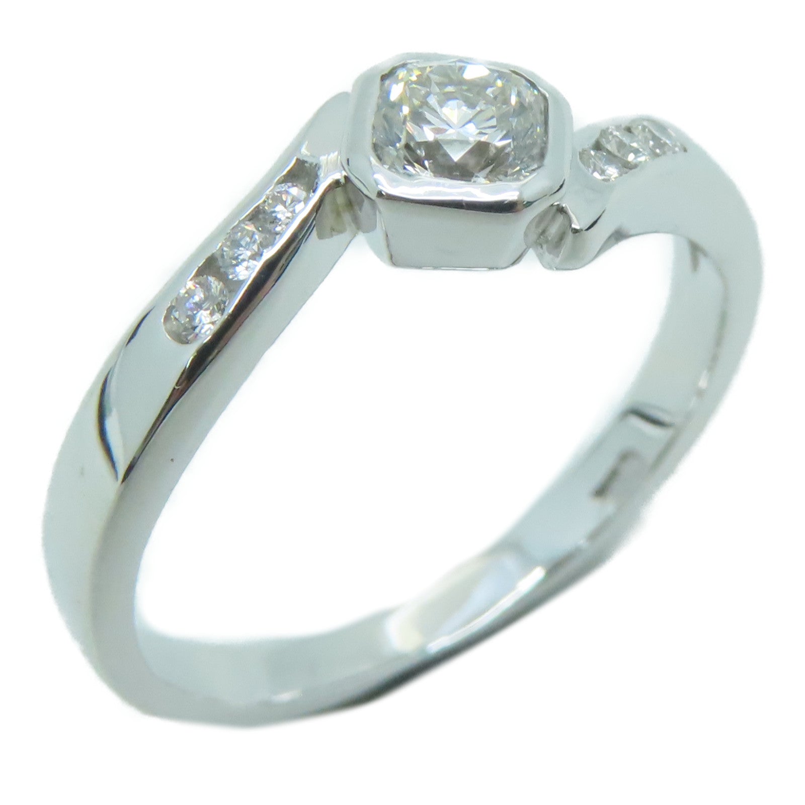 JEWELRY [Sharp Discount] 18K White Gold Diamond Ring US#5.75