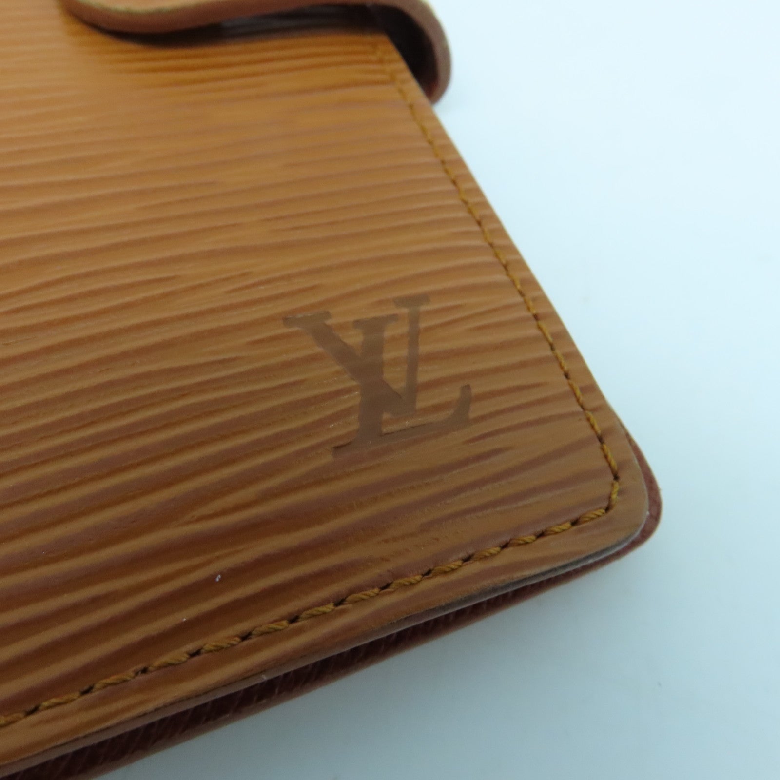 LOUIS VUITTON Epi Agenda PM金扣記事簿套啡色