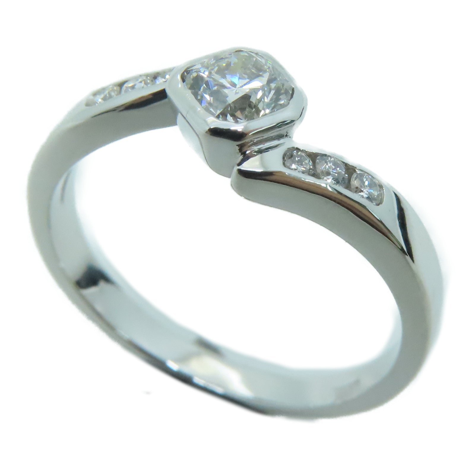 JEWELRY [Sharp Discount] 18K White Gold Diamond Ring US#5.75