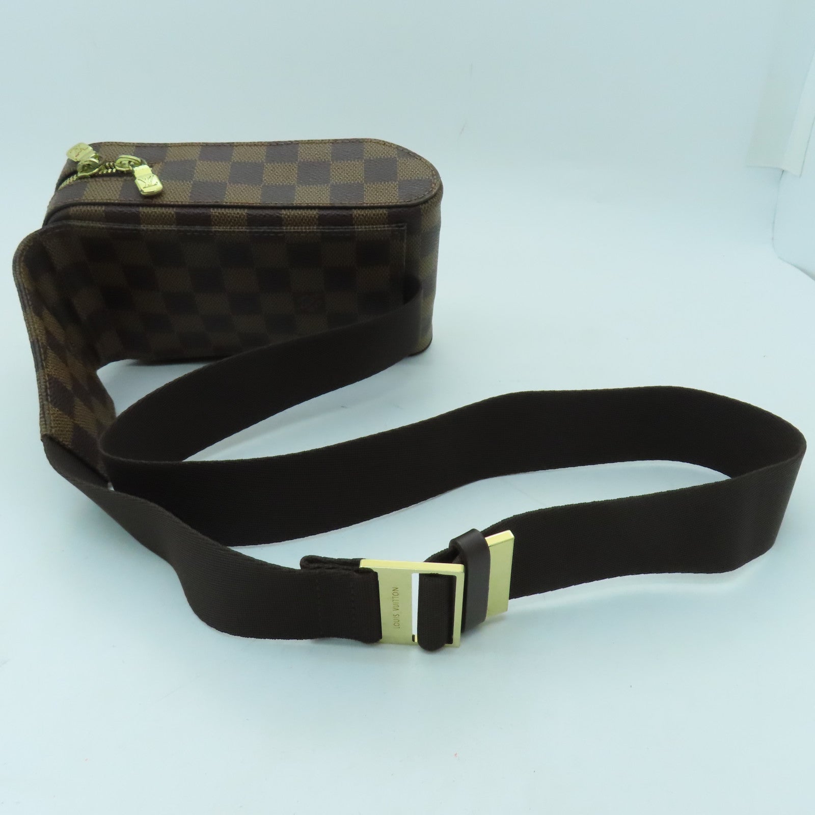 LOUIS VUITTON Damier Geronimos金扣腰包啡色