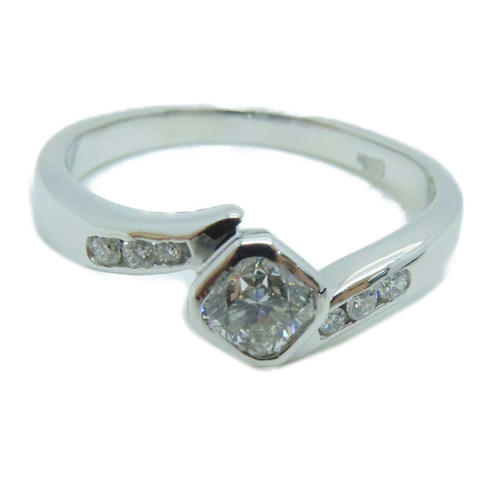 JEWELRY [Sharp Discount] 18K White Gold Diamond Ring US#5.75
