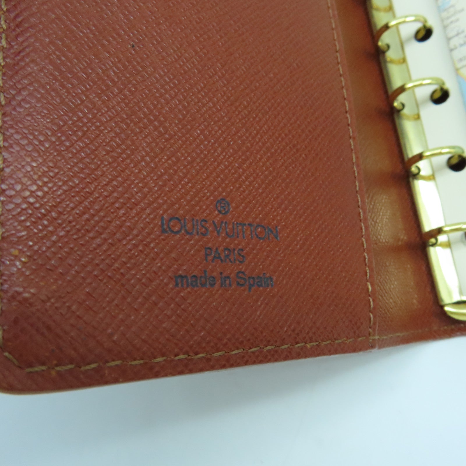 LOUIS VUITTON Epi Agenda PM金扣記事簿套啡色