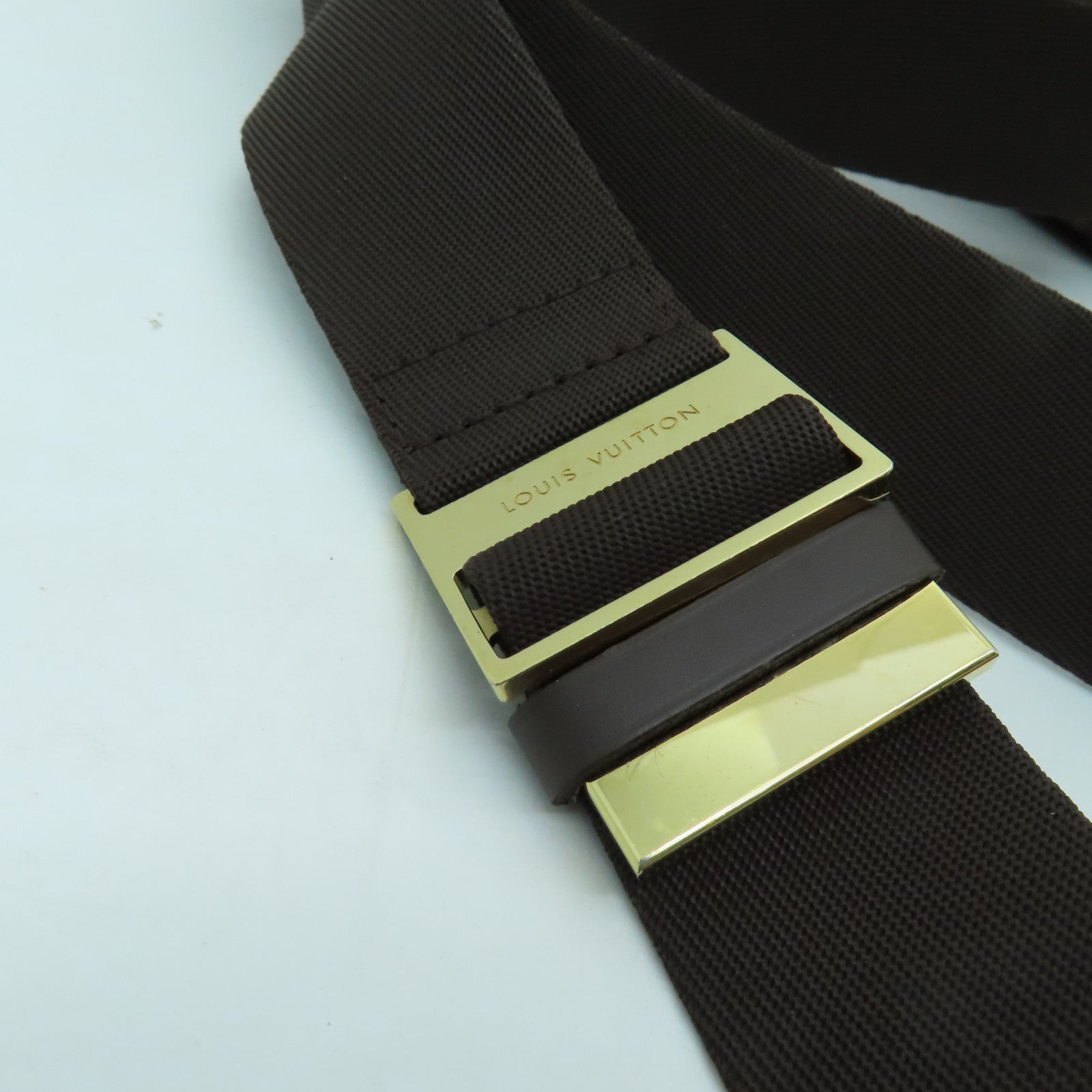 LOUIS VUITTON Damier Geronimos金扣腰包啡色