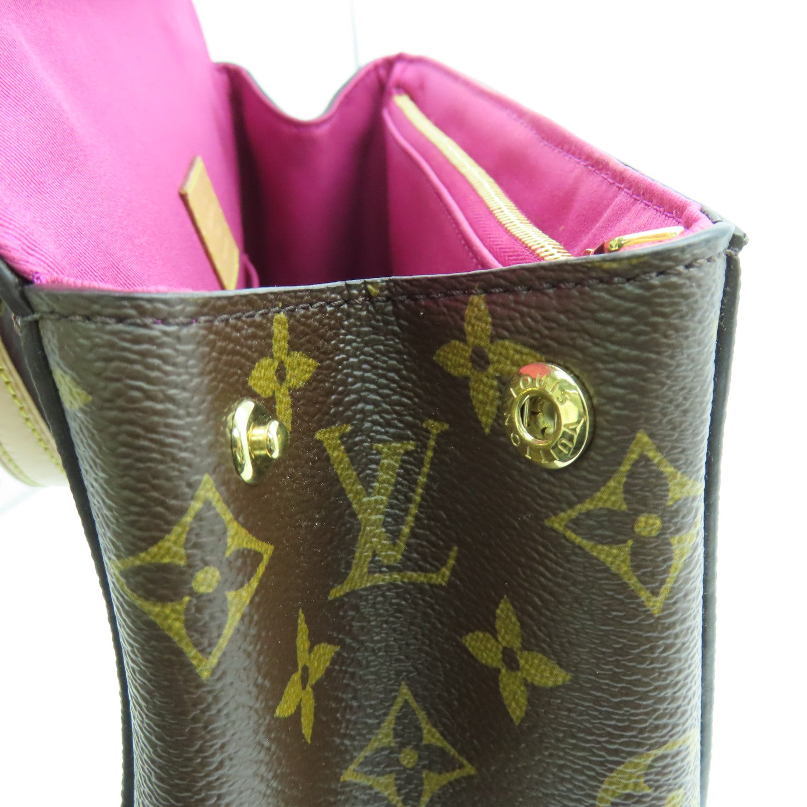 LOUIS VUITTON Monogram Cluny BB金扣手挽肩背兩用袋啡色
