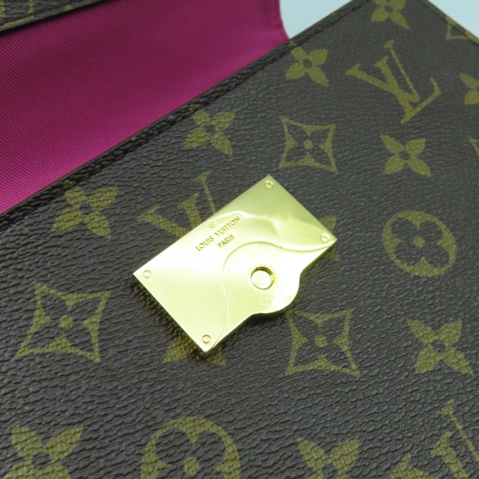 LOUIS VUITTON Monogram Cluny BB金扣手挽肩背兩用袋啡色