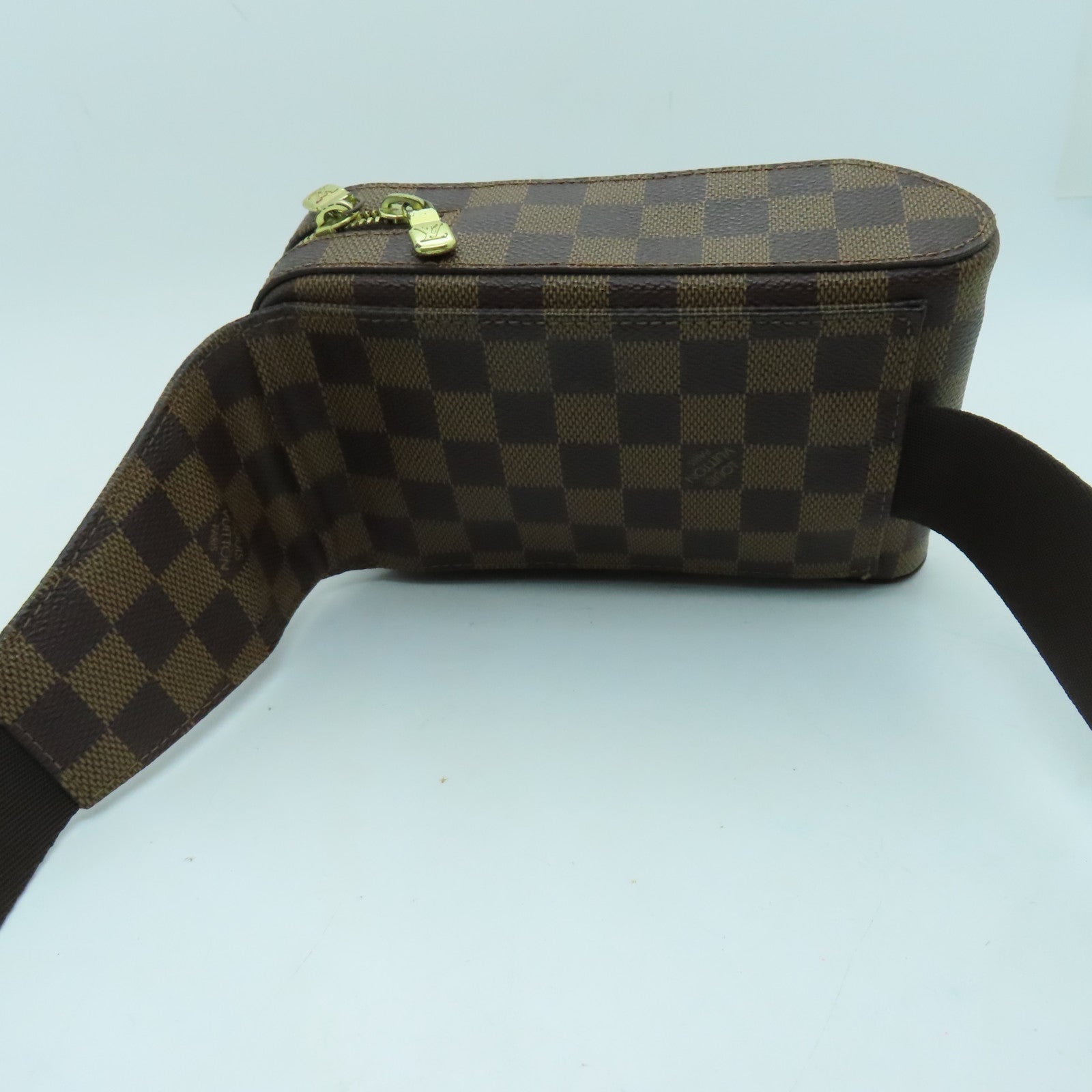 LOUIS VUITTON Damier Geronimos金扣腰包啡色