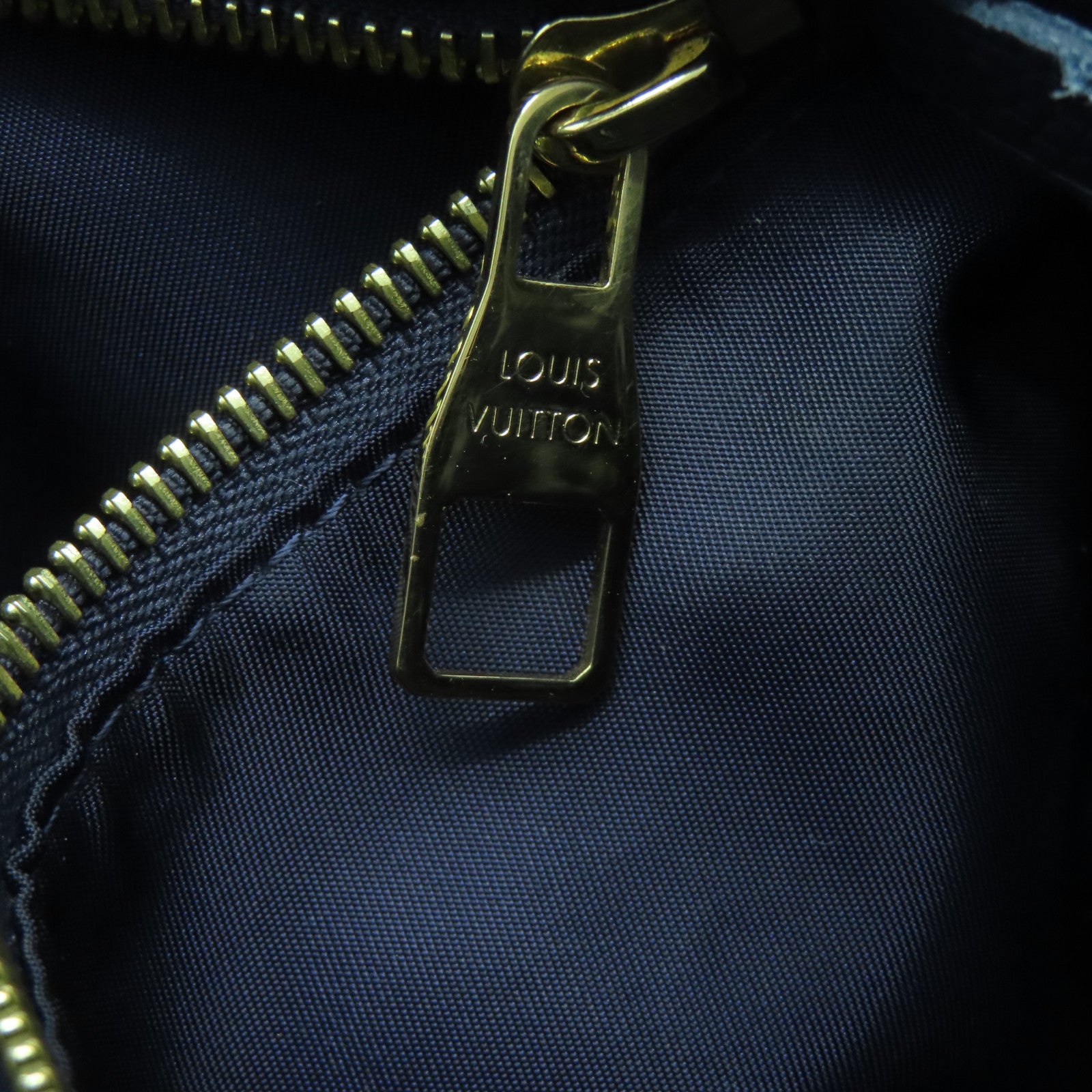 LOUIS VUITTON Monogram Denim Noefle MM金扣手挽肩背兩用袋藍色