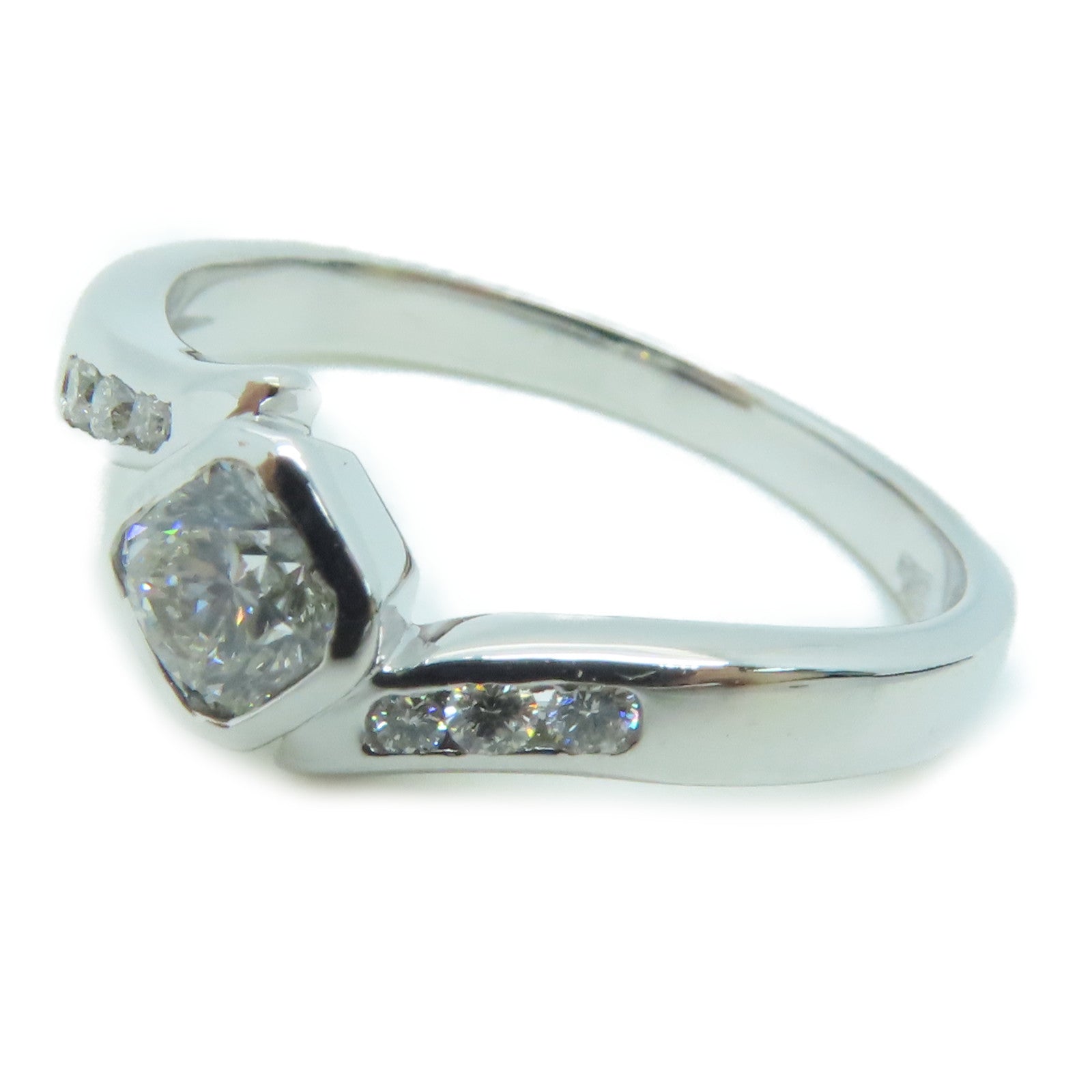 JEWELRY [Sharp Discount] 18K White Gold Diamond Ring US#5.75