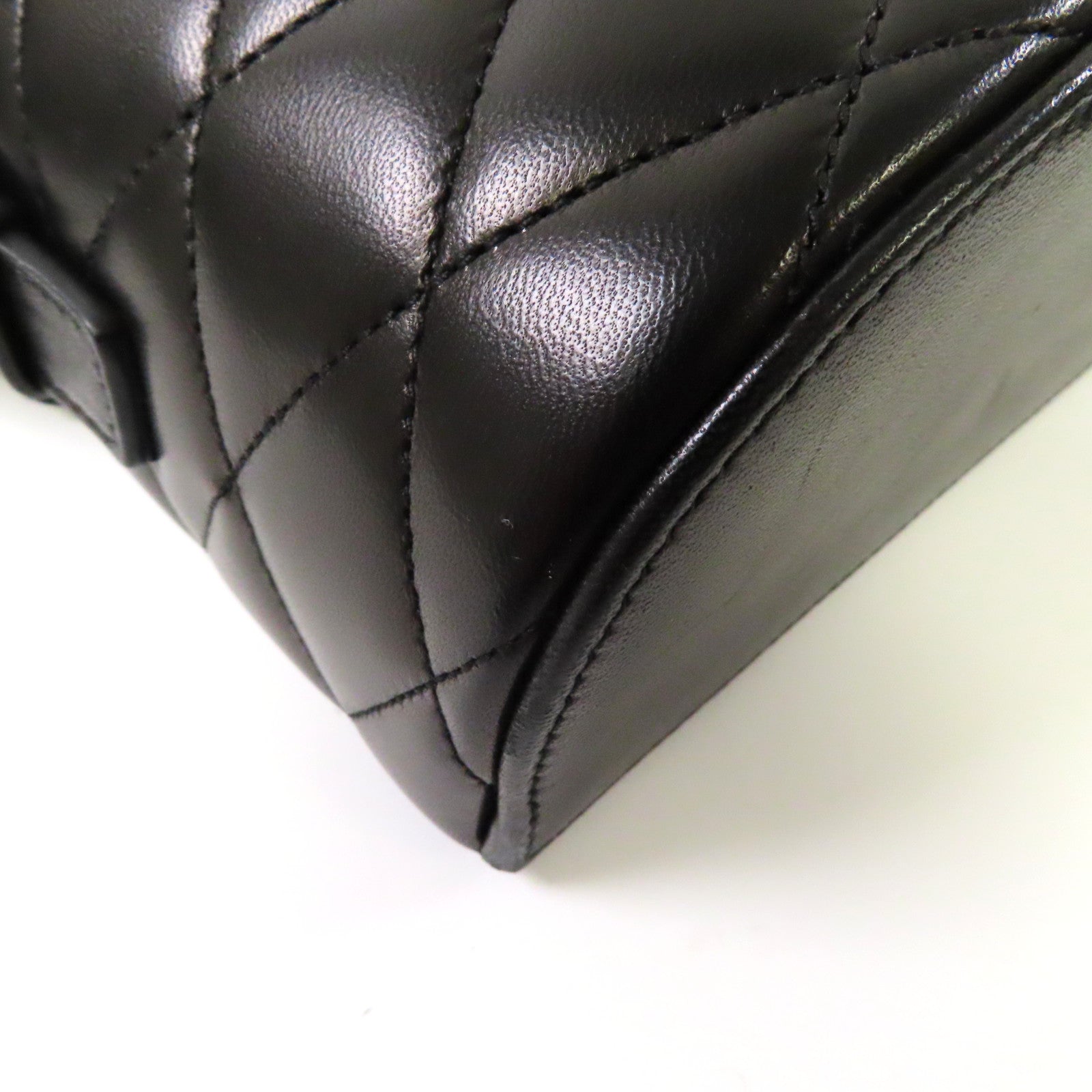 SAINT LAURENT 羊皮皮革Shoulder Bag銀扣肩背袋黑色