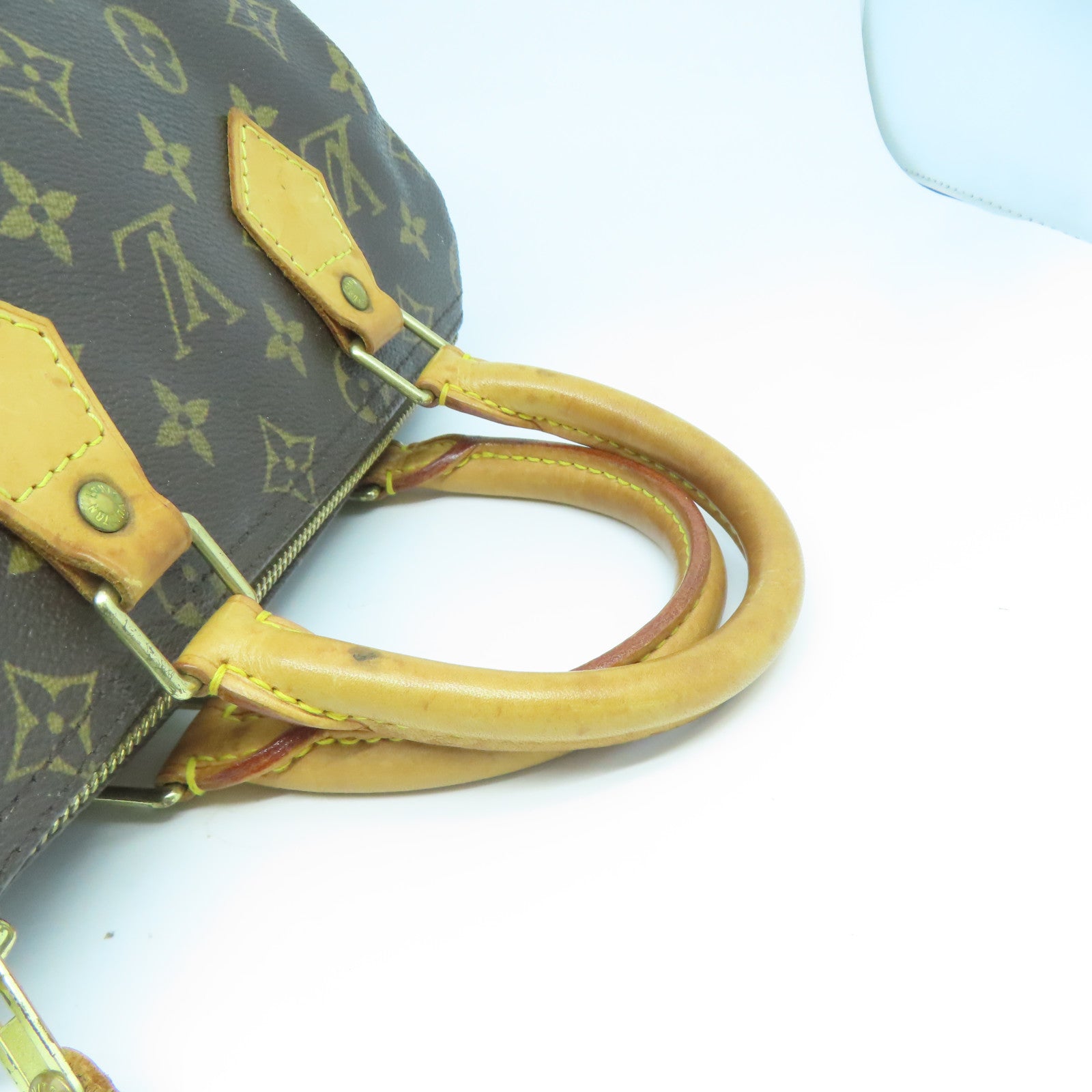 LOUIS VUITTON Monogram Speedy 25金扣手挽袋啡色