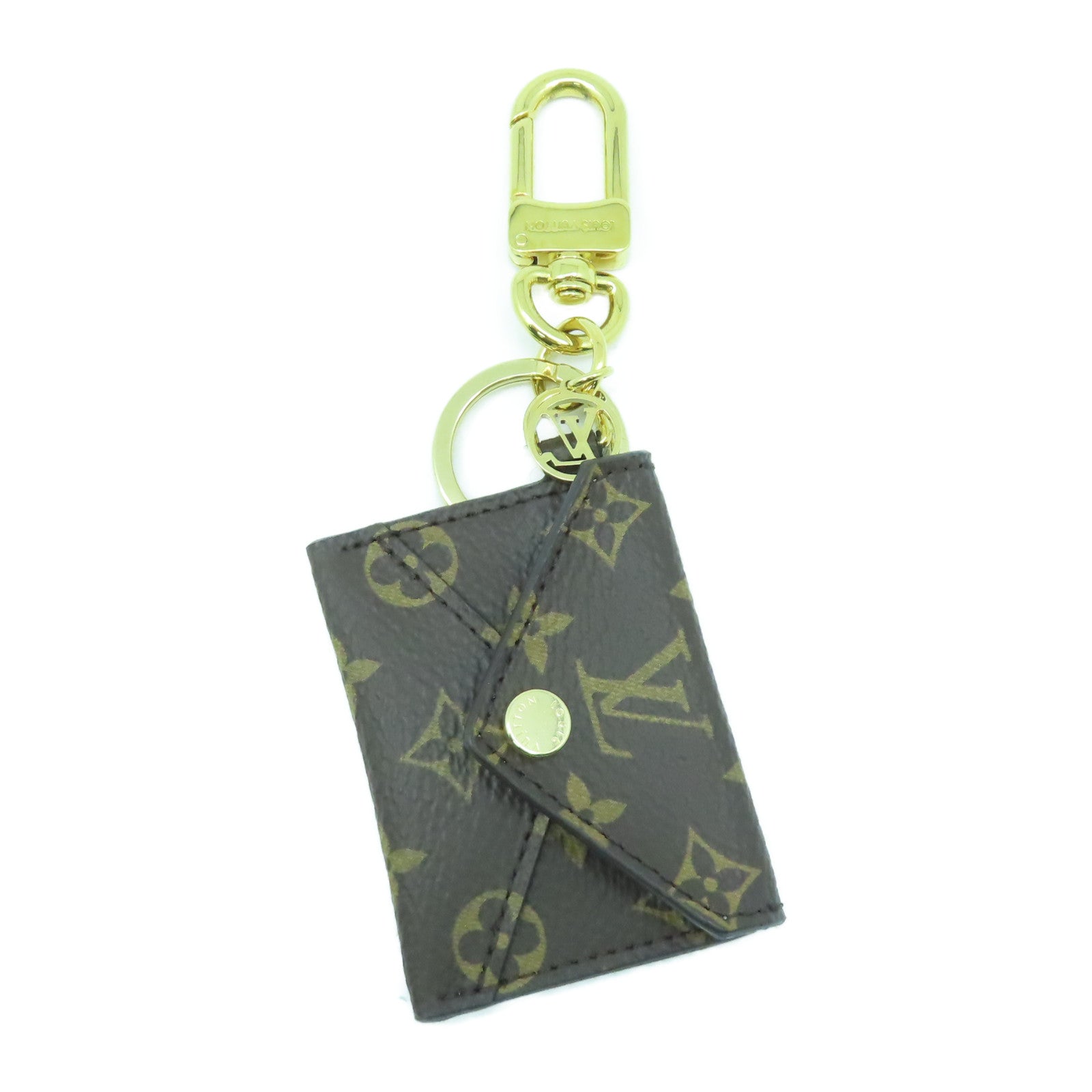LOUIS VUITTON Monogram Key Ring/Charm金扣鑰匙圈/掛飾啡色