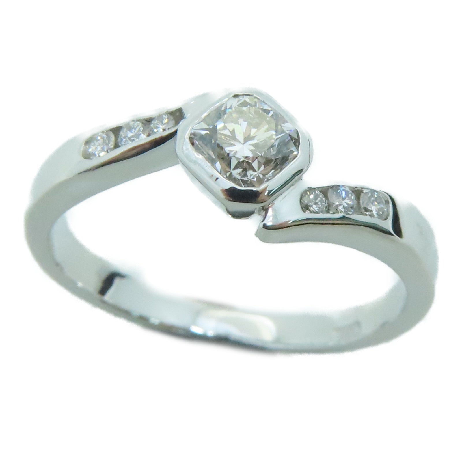 JEWELRY [Sharp Discount] 18K White Gold Diamond Ring US#5.75