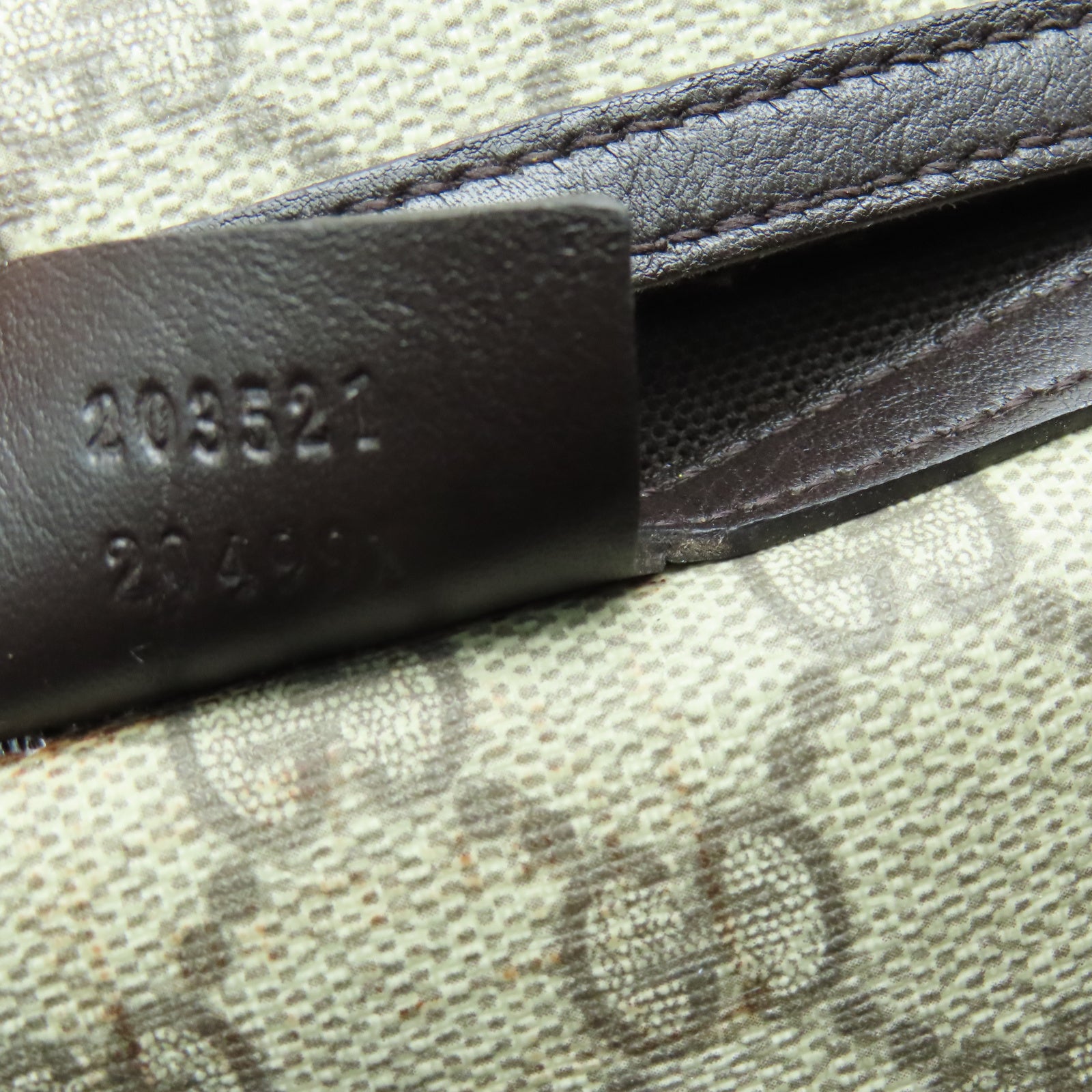 GUCCI 塗層帆布Tote Bag金扣手挽袋棕色