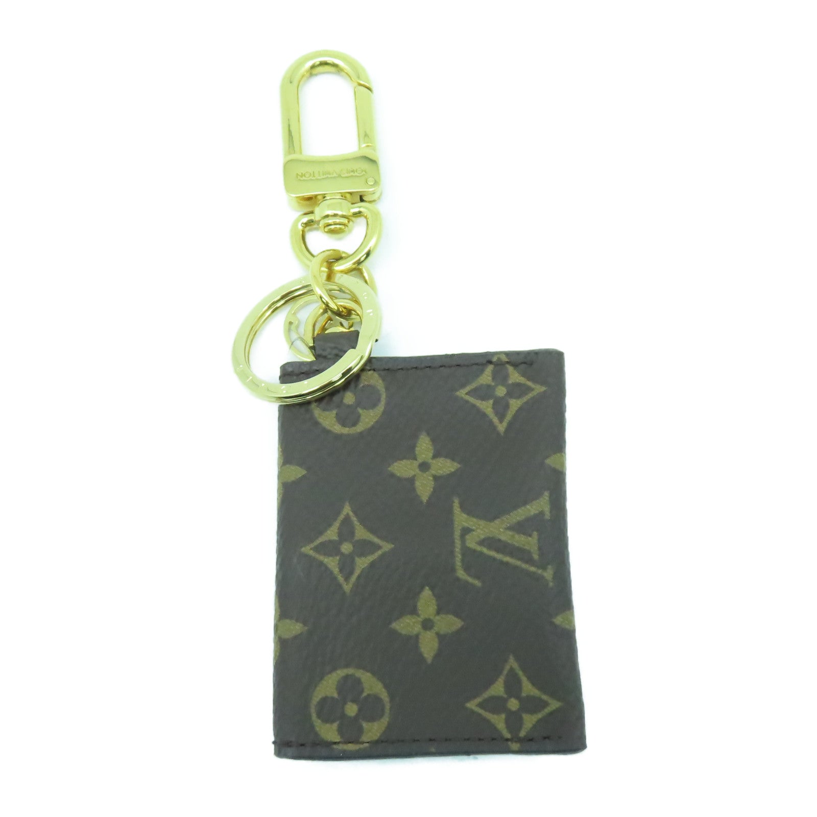 LOUIS VUITTON Monogram Key Ring/Charm金扣鑰匙圈/掛飾啡色