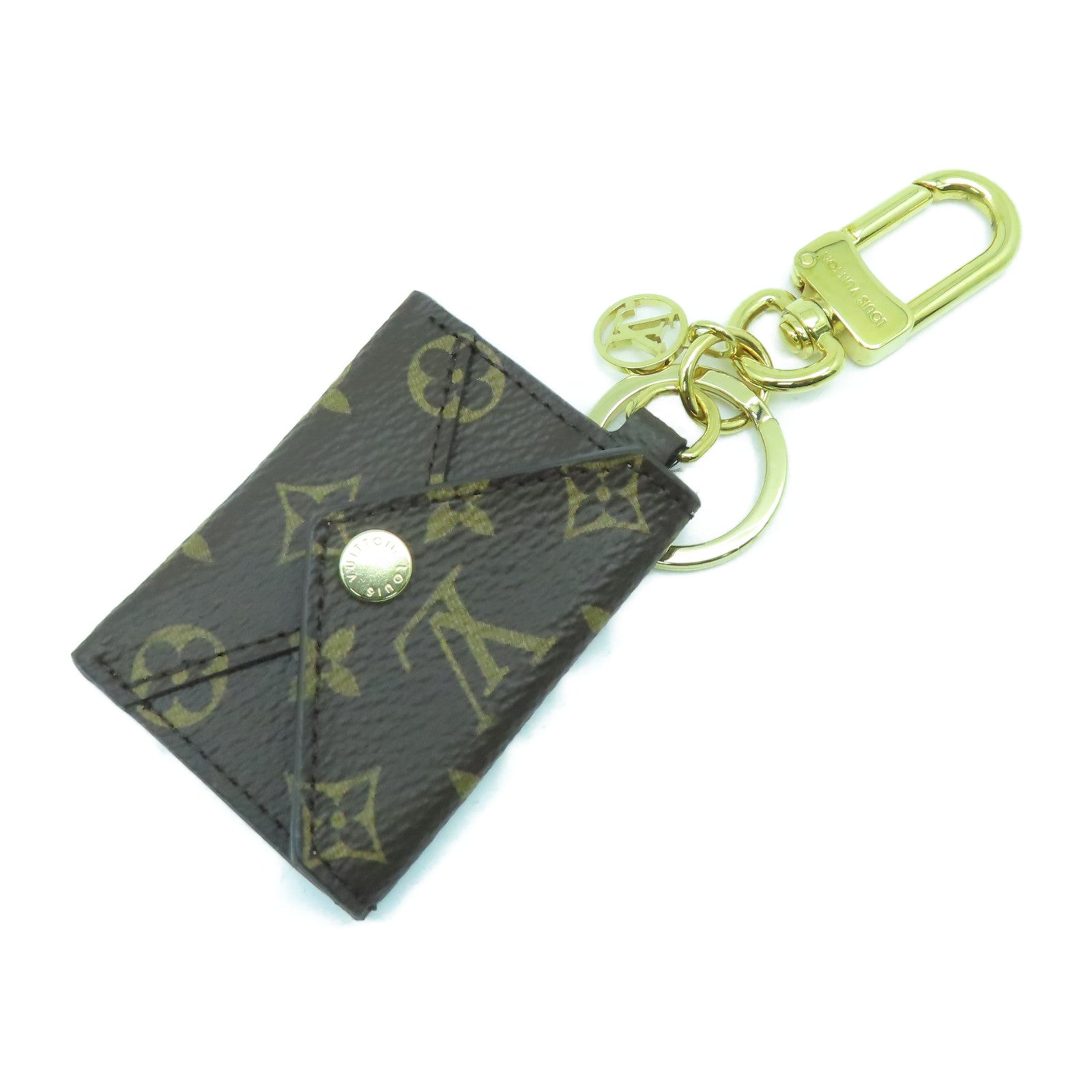 LOUIS VUITTON Monogram Key Ring/Charm金扣鑰匙圈/掛飾啡色