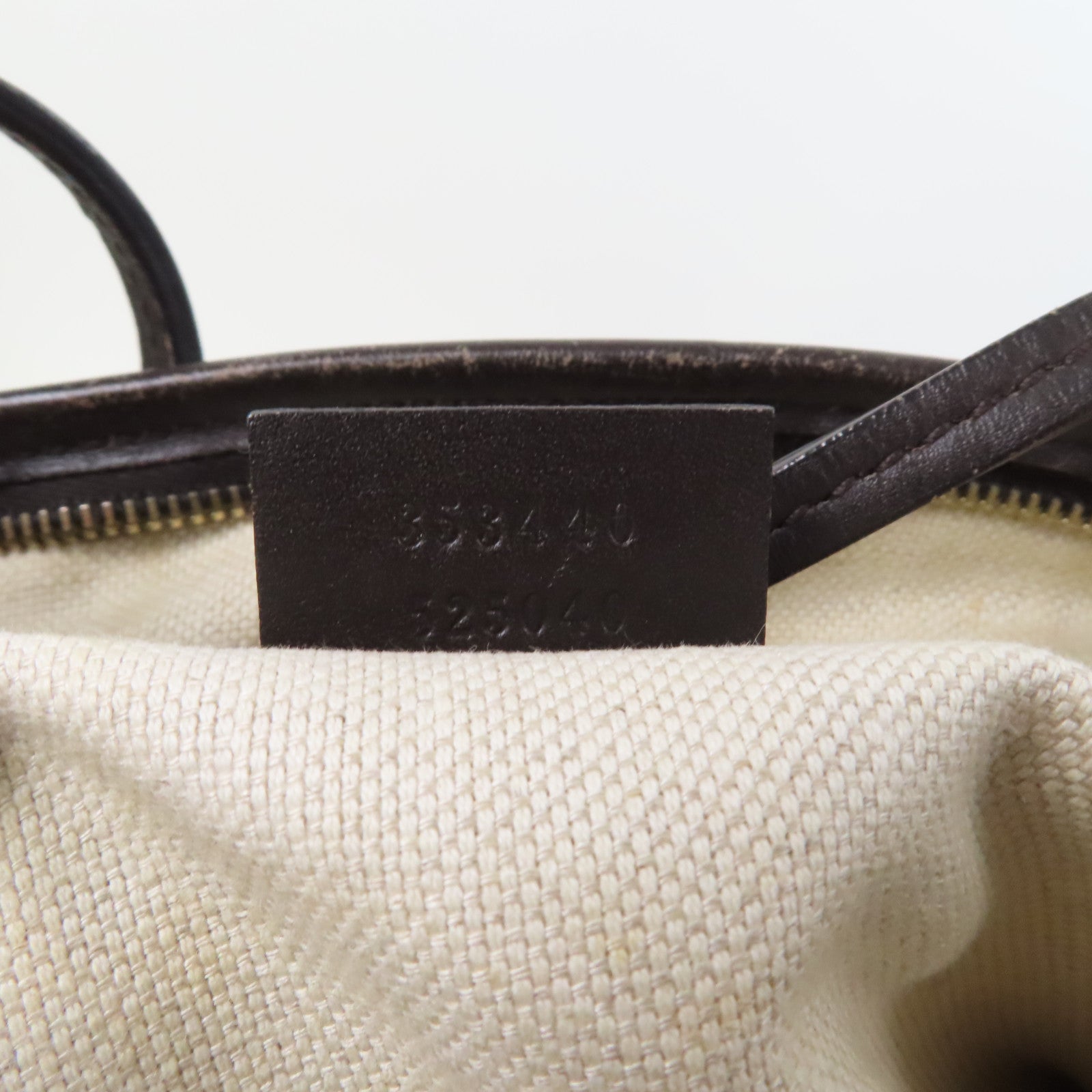 GUCCI 塗層帆布2 Way Shoulder金扣手挽肩背兩用袋啡色